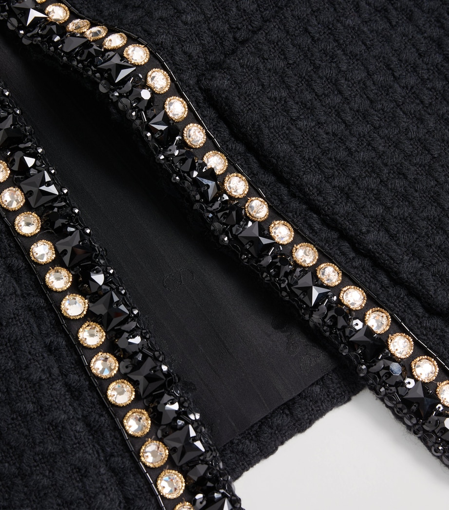 Wool-Blend Embellished Blazer 0NO Image 8