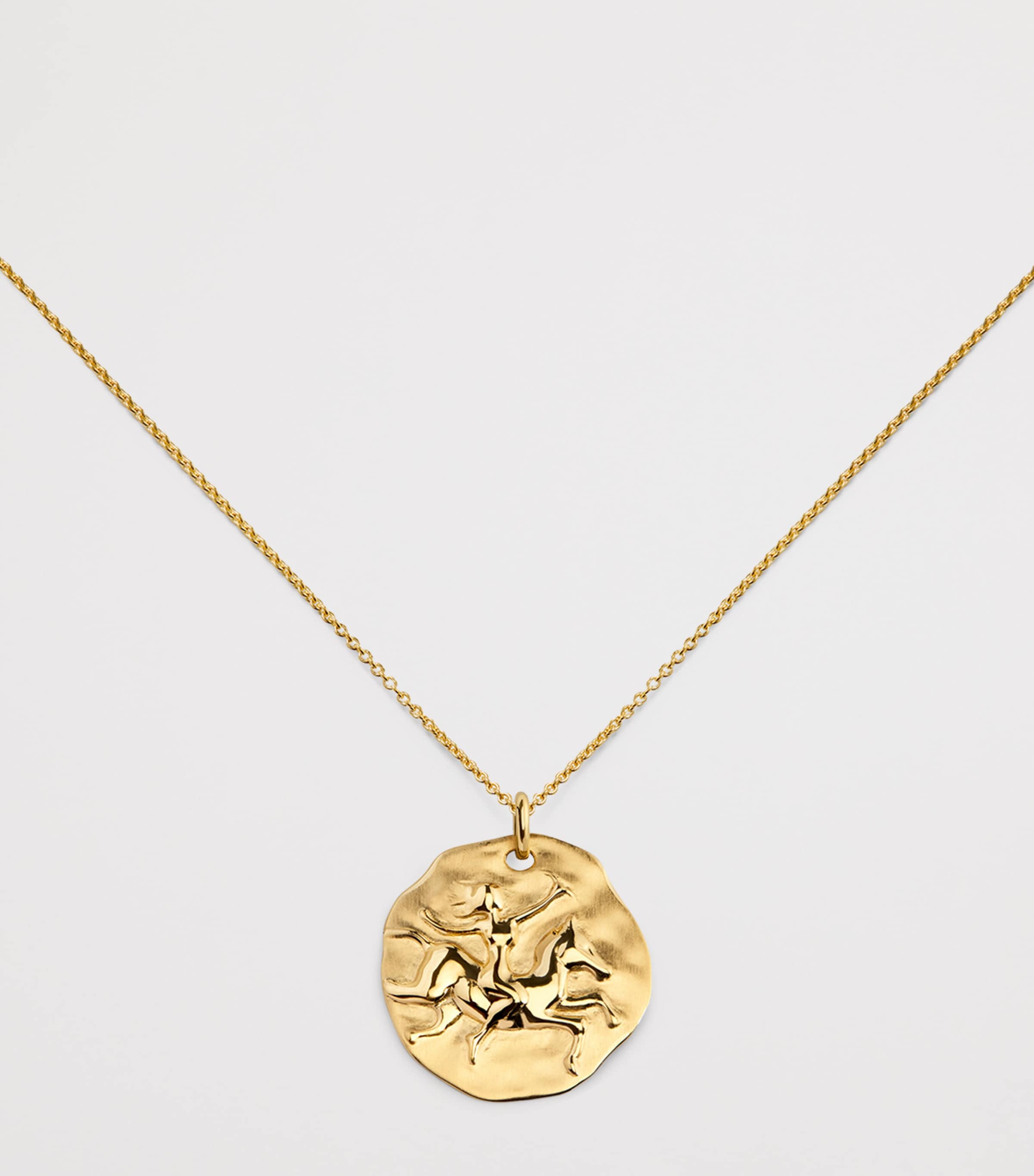 Monica Vinader Gold Vermeil Zodiac Sagittarius Necklace Gold Vermeil Image 4