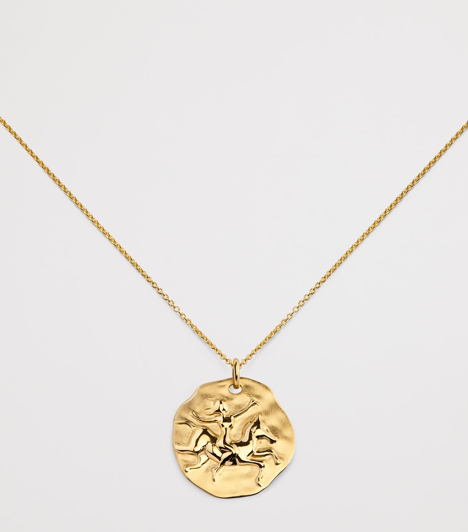 Monica Vinader Gold Vermeil Zodiac Sagittarius Necklace Gold Vermeil Image 4
