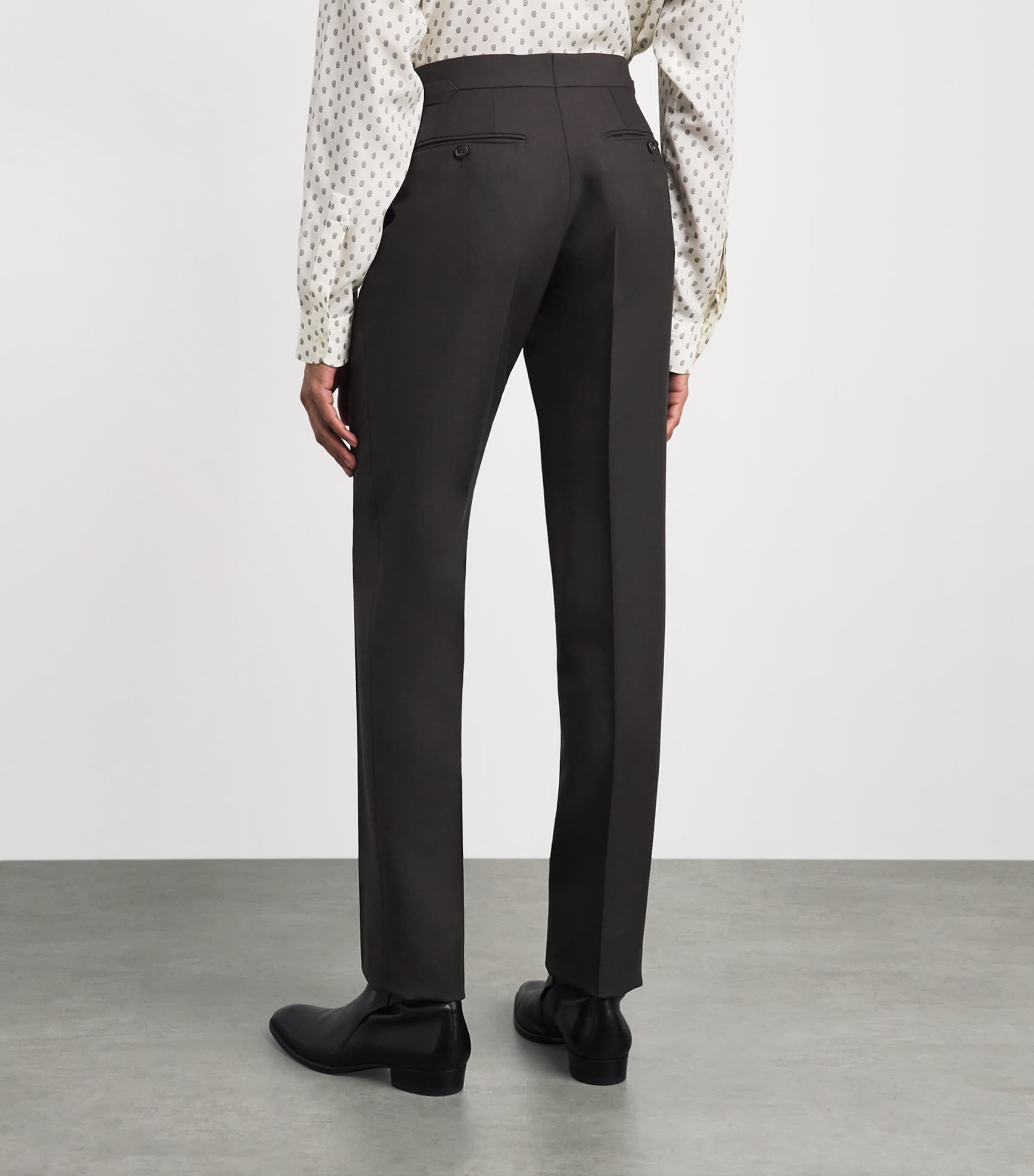 TOM FORD Mens Wool-Mohair Tailored Trousers Ecj Image 5