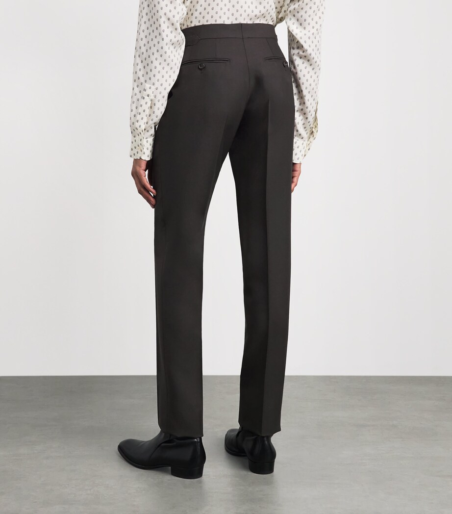TOM FORD Mens Wool-Mohair Tailored Trousers Ecj Image 5