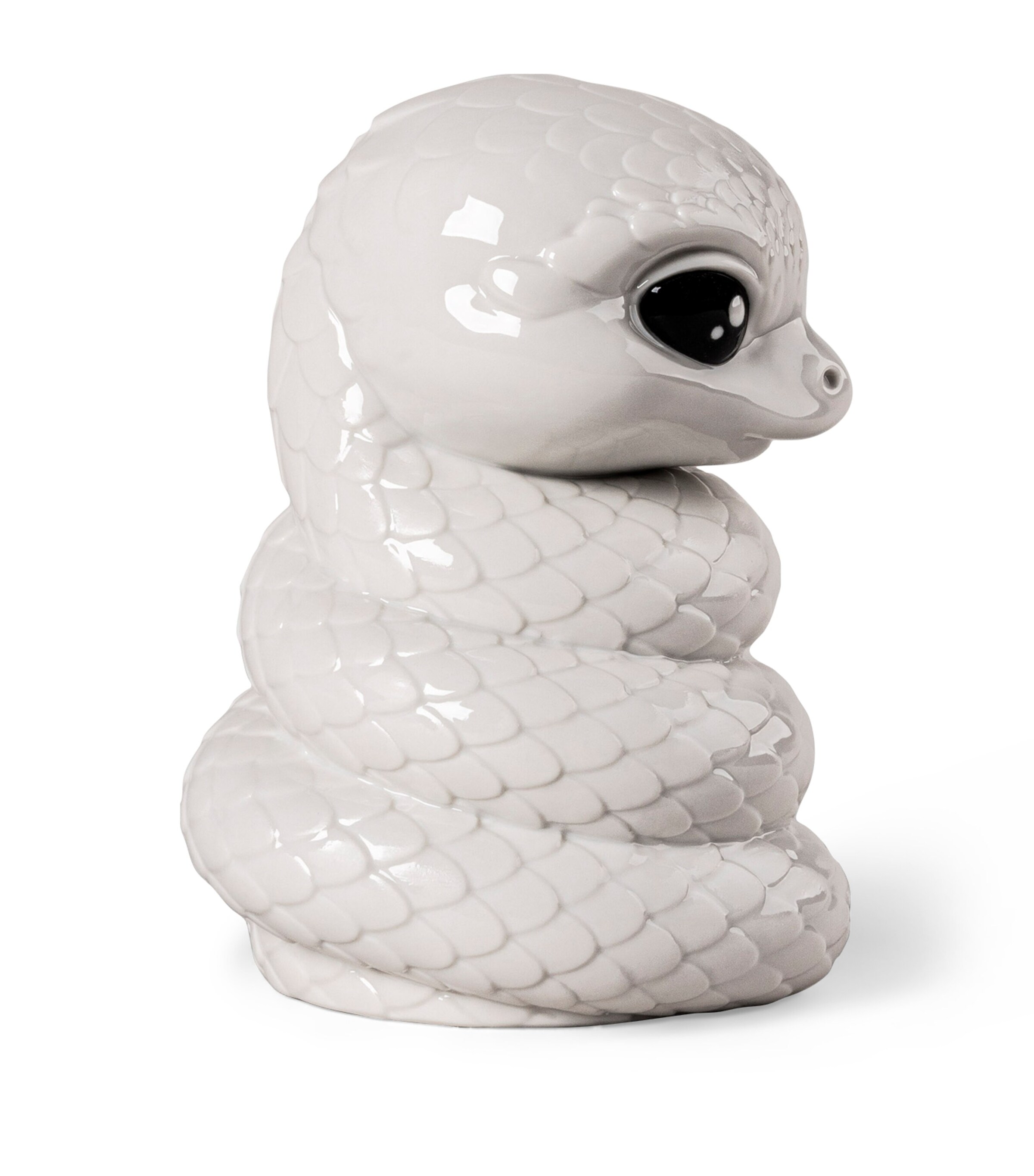 Lladró Porcelain Baby Snake Sculpture White Image 4