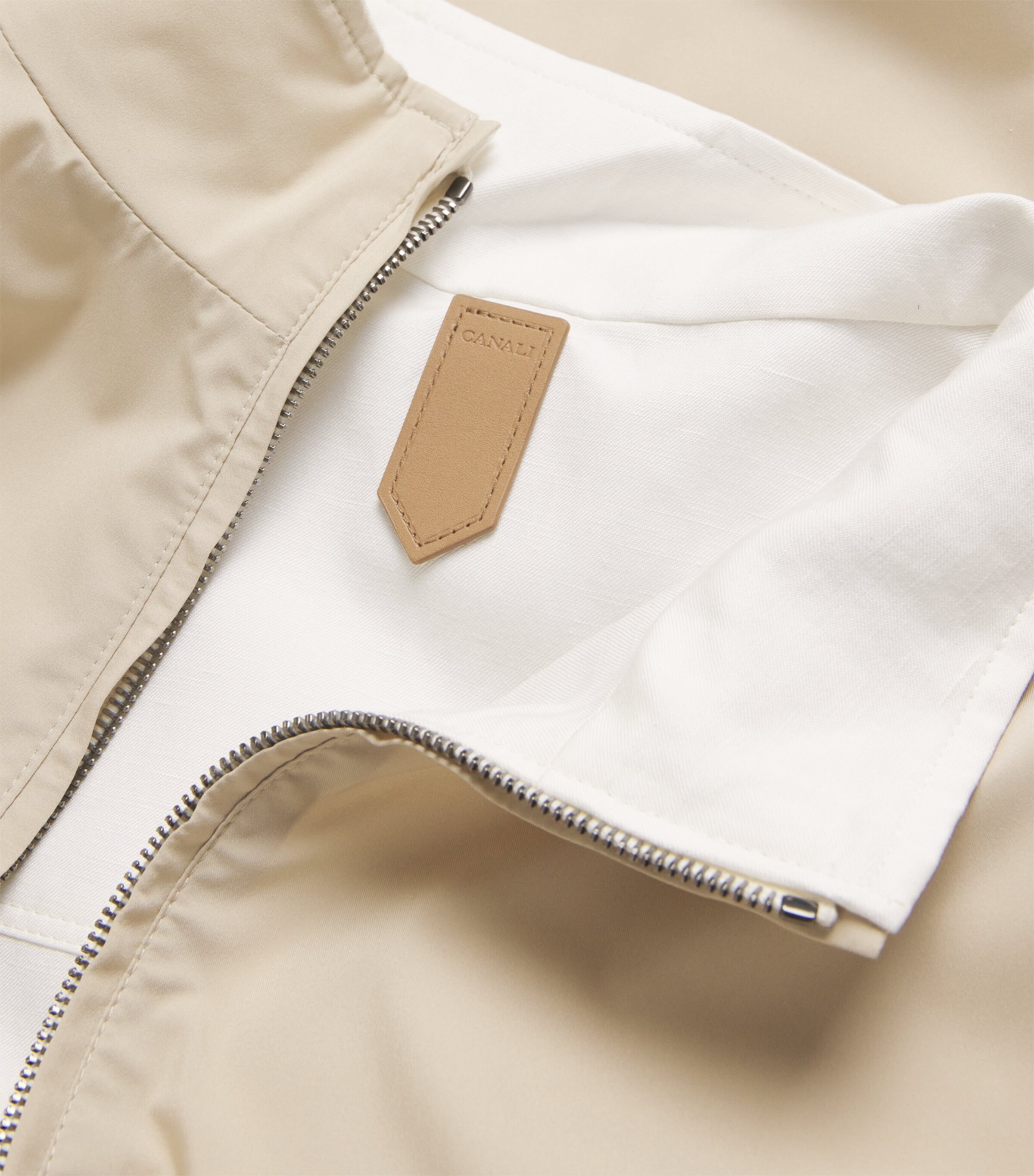 Canali Mens Linen-Silk Gilet White Image 5