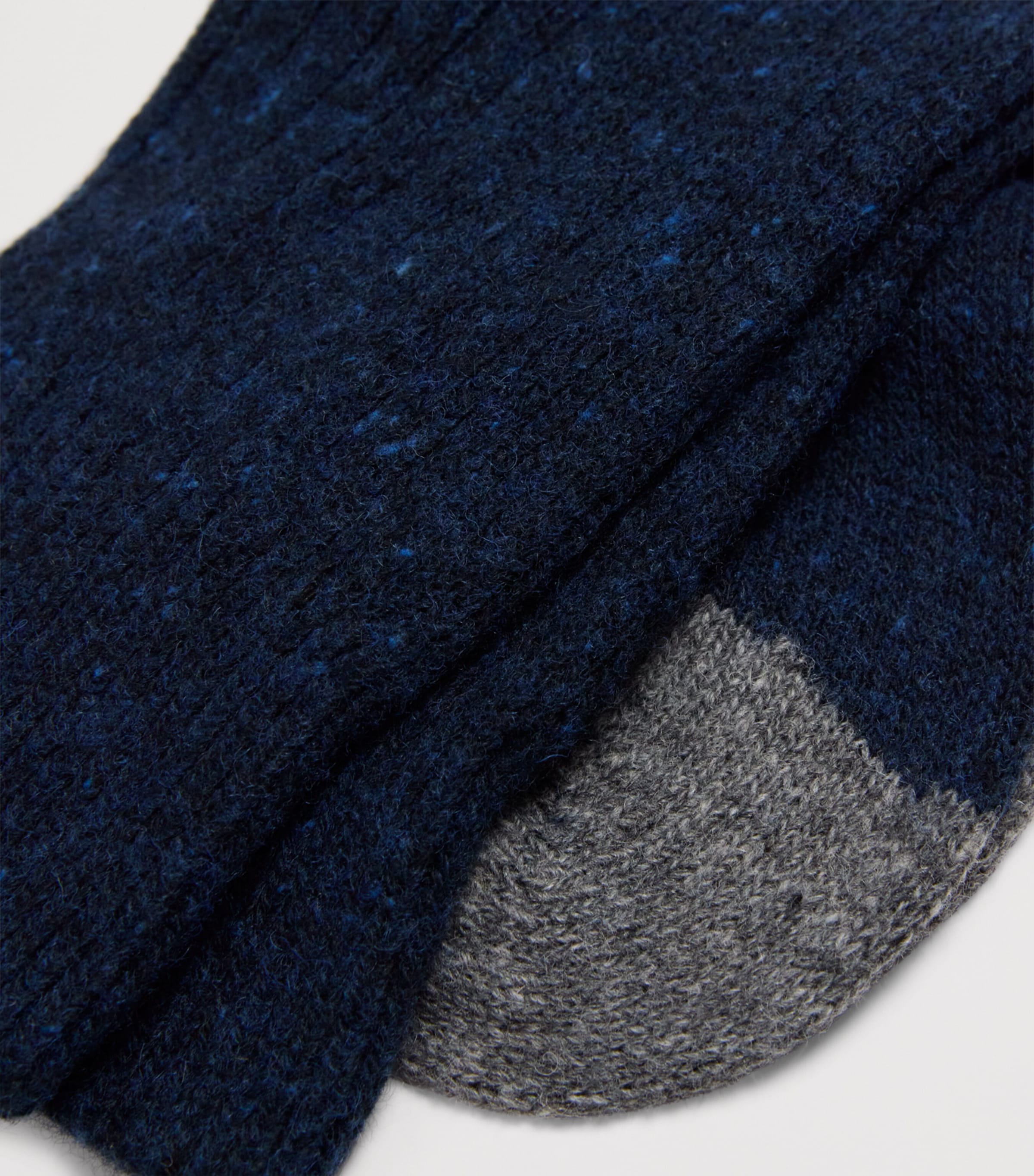 Barbour Mens Wool-Blend Houghton Socks Midnight Image 2