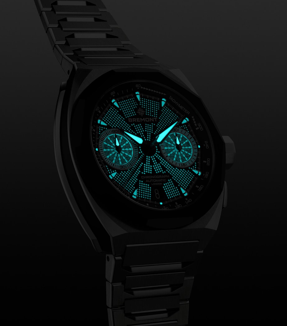 Bremont Stainless Steel Supernova Chronograph Watch 41mm Black Image 4