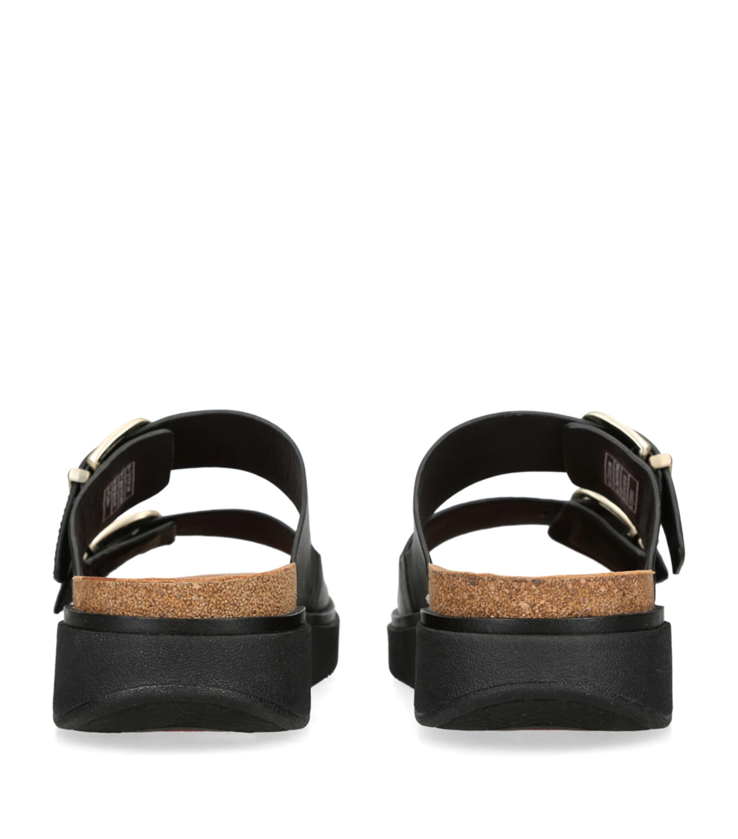 FitFlop Leather Gen-Ff Slides Black Image 2