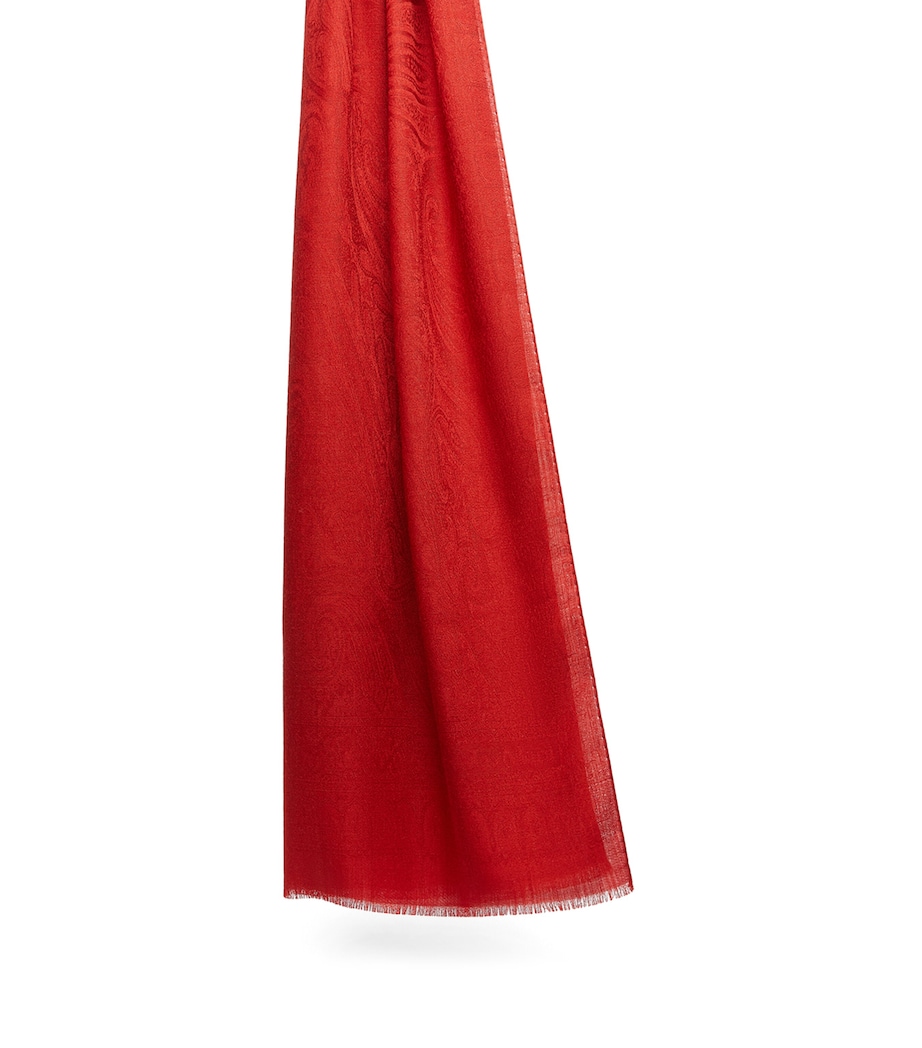 Wool-Silk Scarf RED Image 1