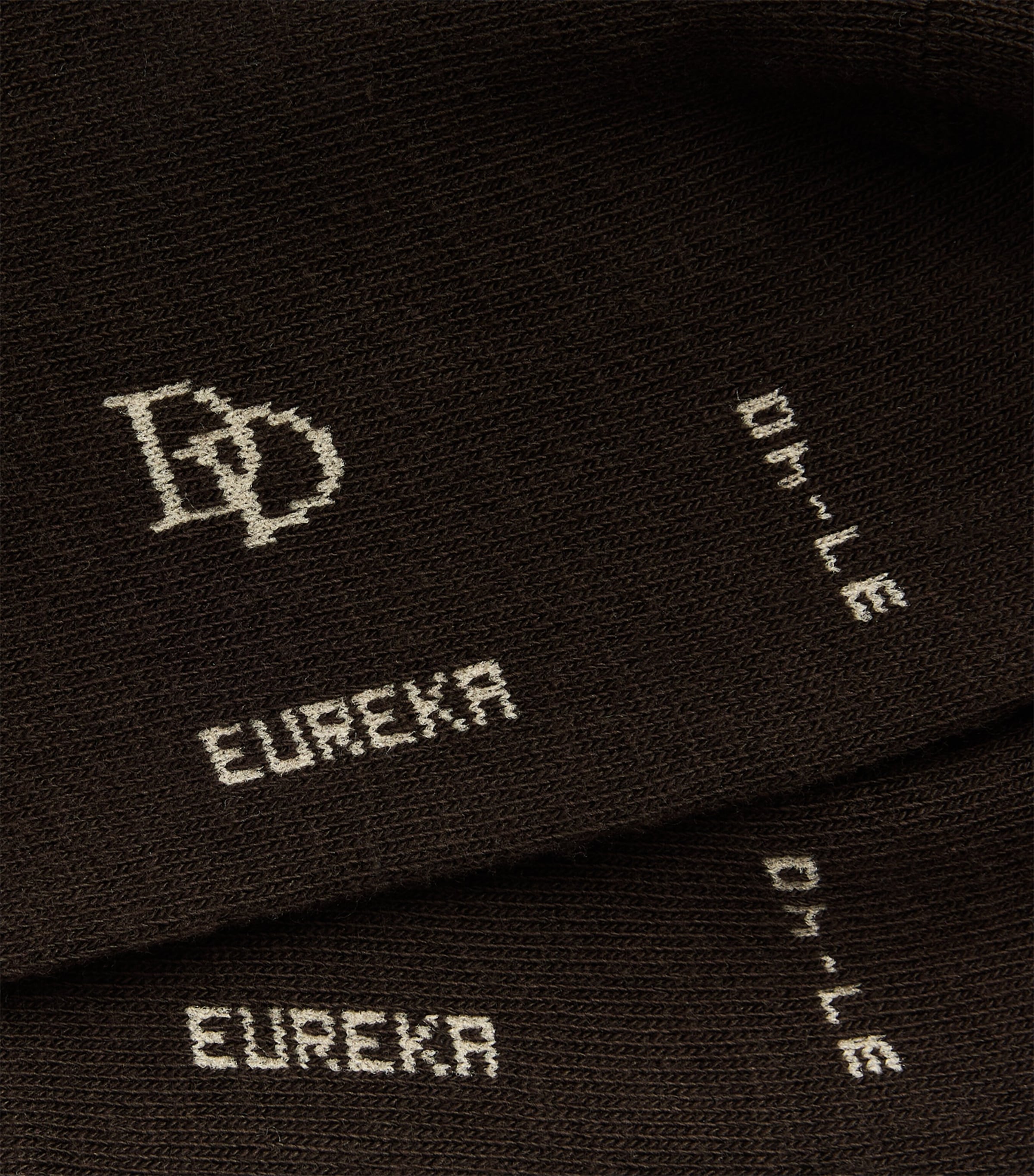 Doré Doré Mens Egyptian Cotton-Blend Eureka Socks Chocolat Image 2