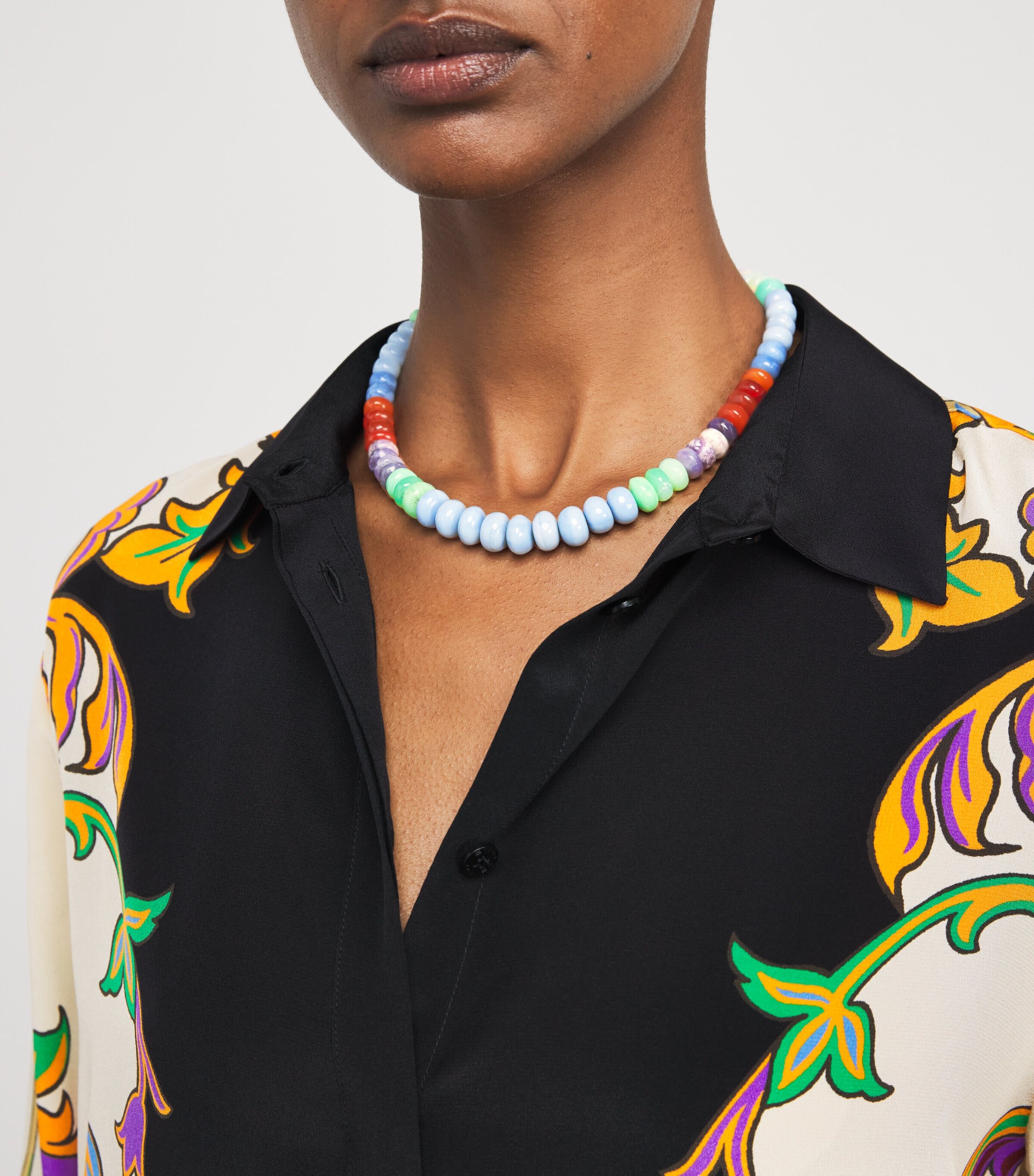 Jacquie Aiche Yellow Gold and Opal Beaded Necklace Yellow Gold Image 2