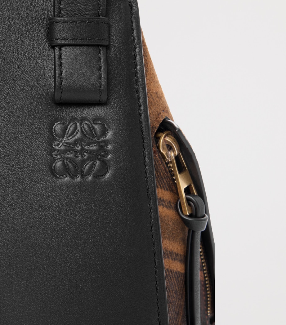 Compact Tartan Hammock Top-Handle Bag TAN BLACK Image 8