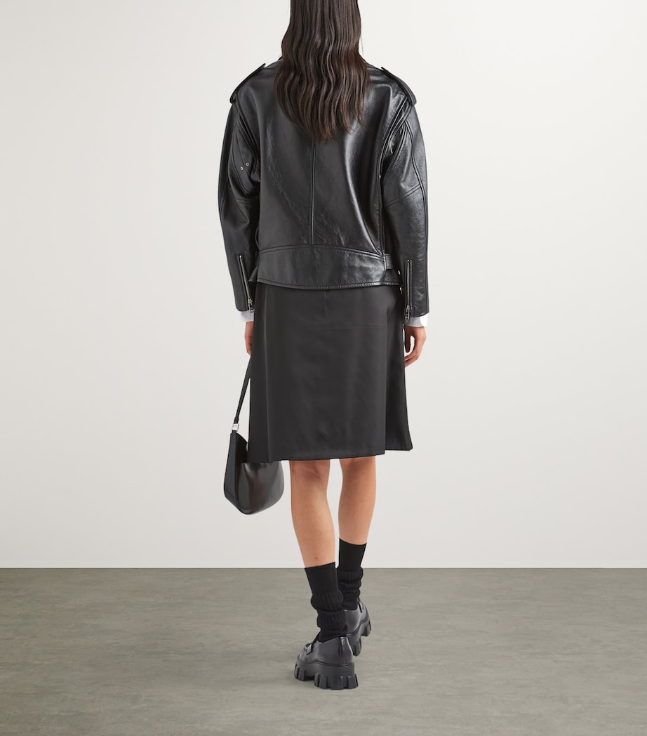 Nappa Leather Biker Jacket F0002 Image 4