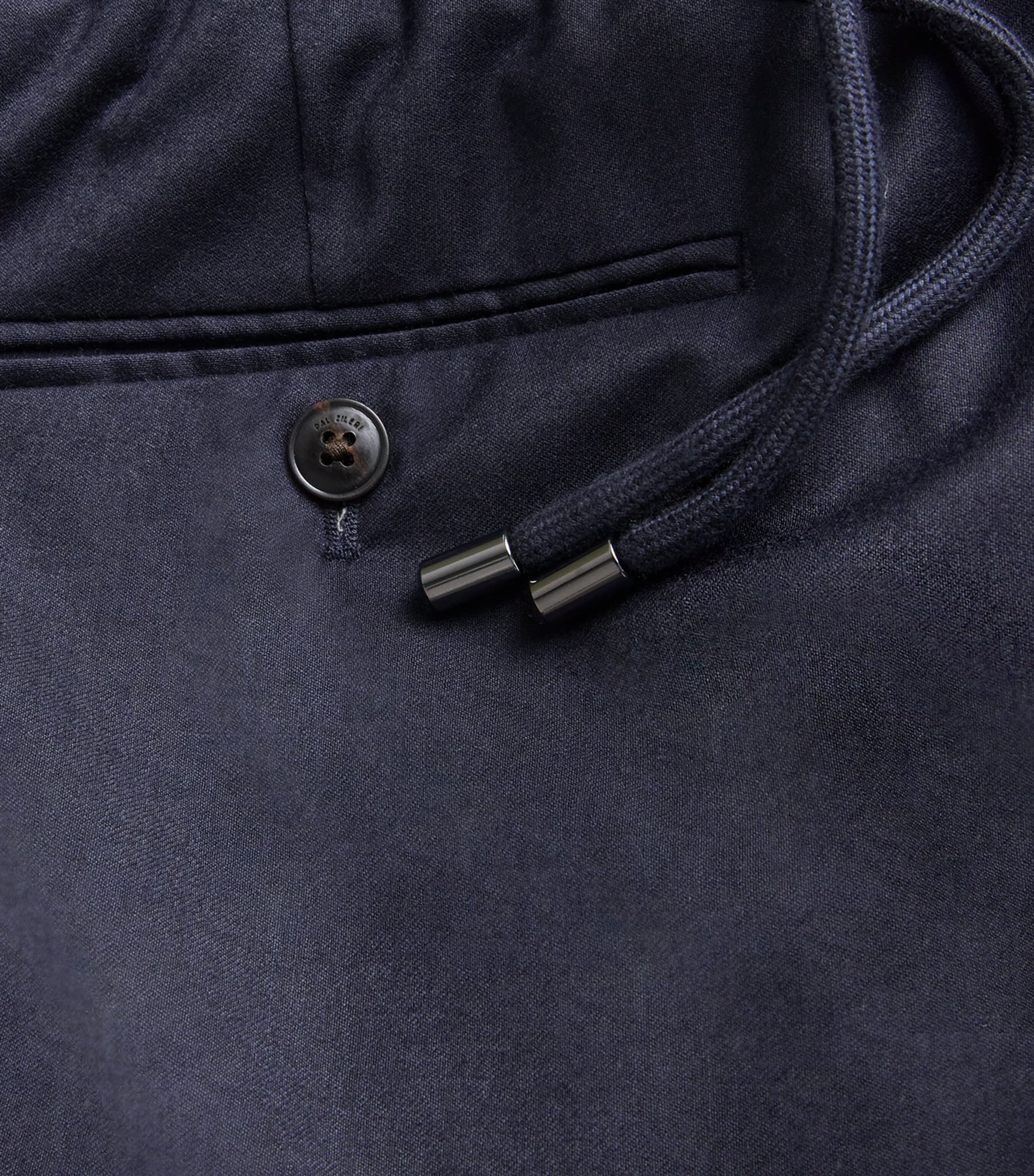 Wool Drawstring Trousers 01 BLUE NAVY Image 5