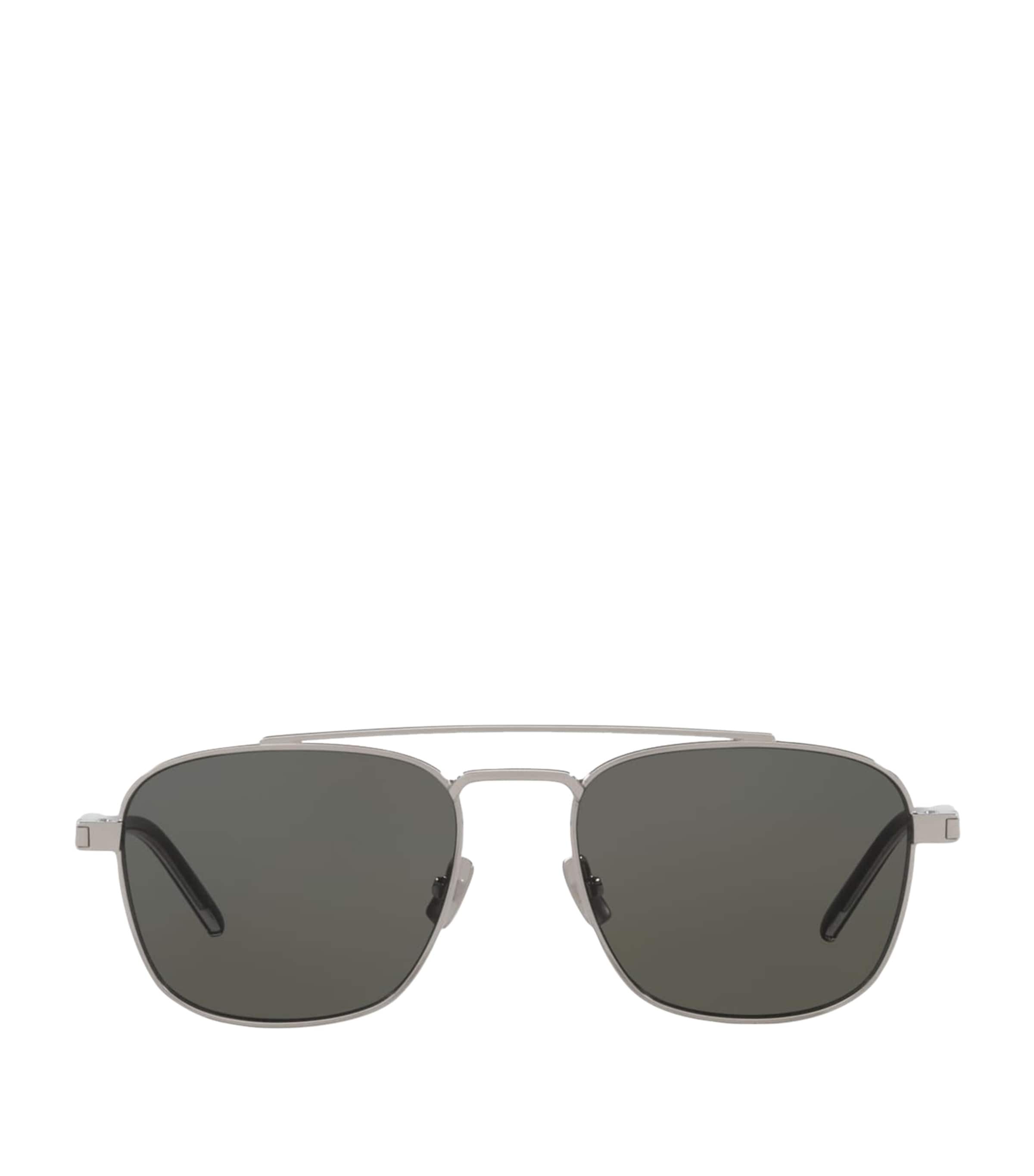 Saint Laurent Metal Sl 665 Sunglasses In Silver
