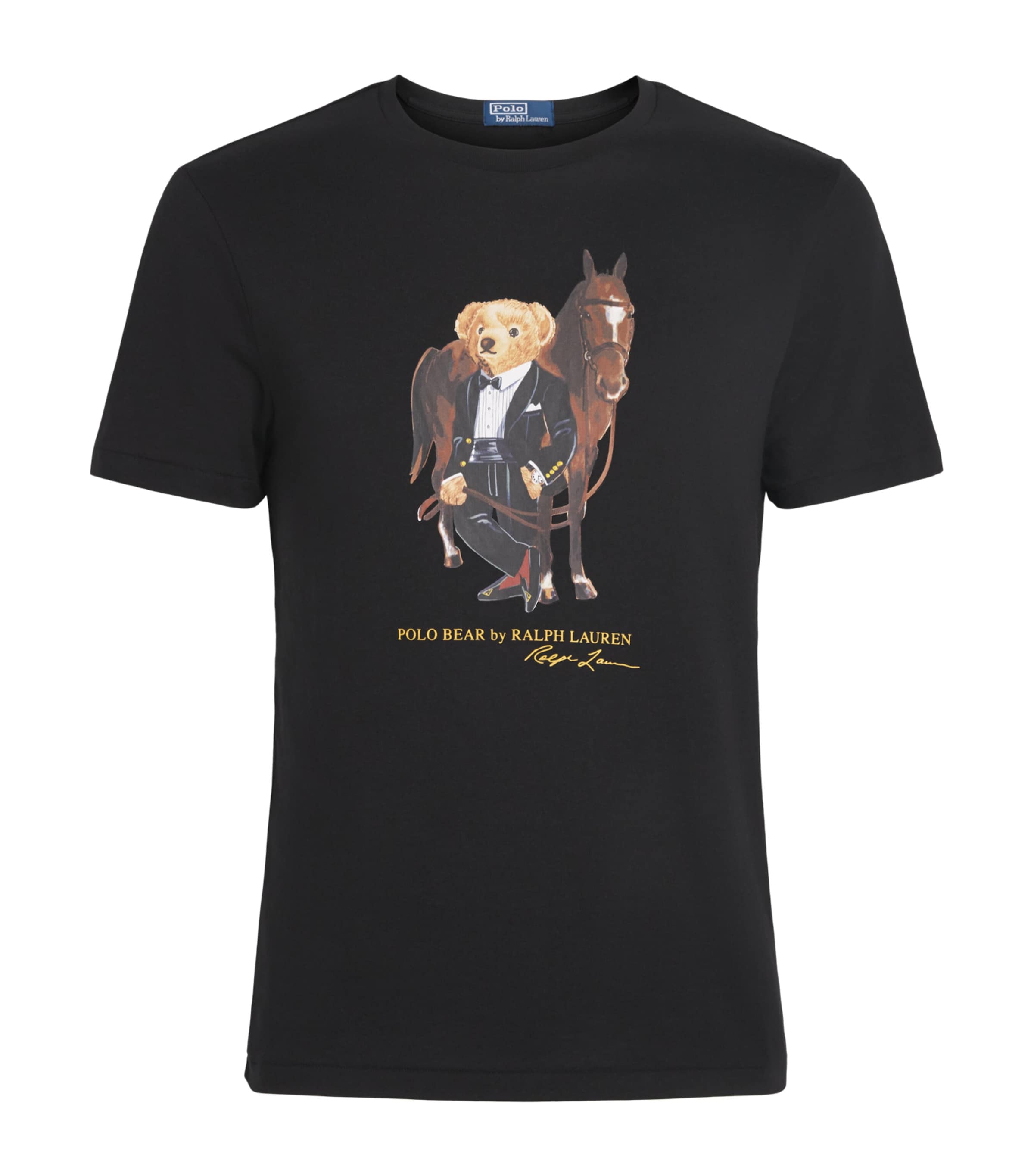 Polo Ralph Lauren Mens Cotton Polo Bear T-Shirt Black Image 1