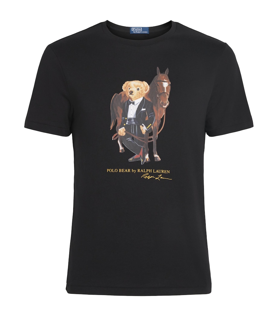 Polo Ralph Lauren Mens Cotton Polo Bear T-Shirt Black Image 1