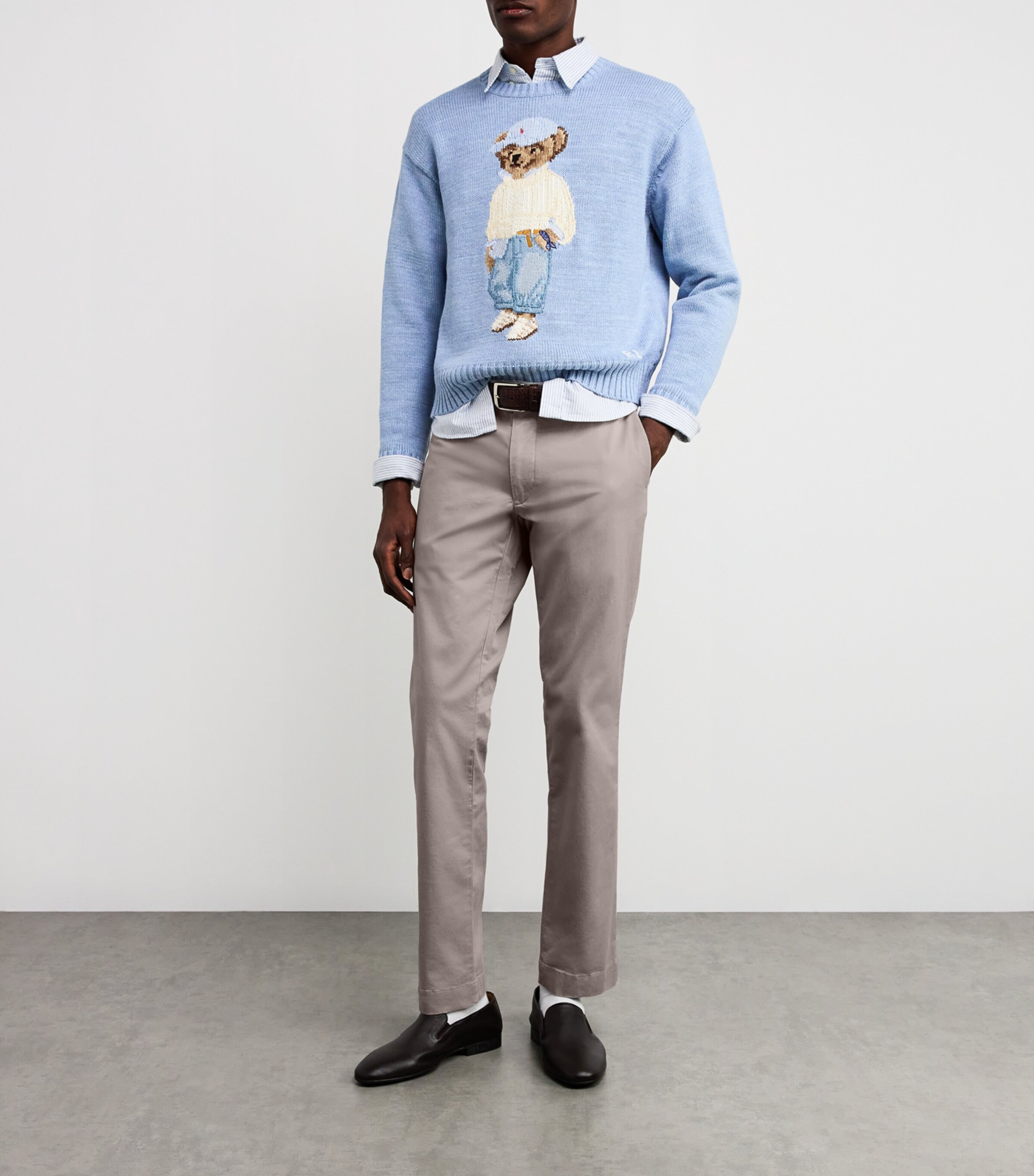 Polo Ralph Lauren Mens Stretch-Cotton Slim Chinos Grey Image 2