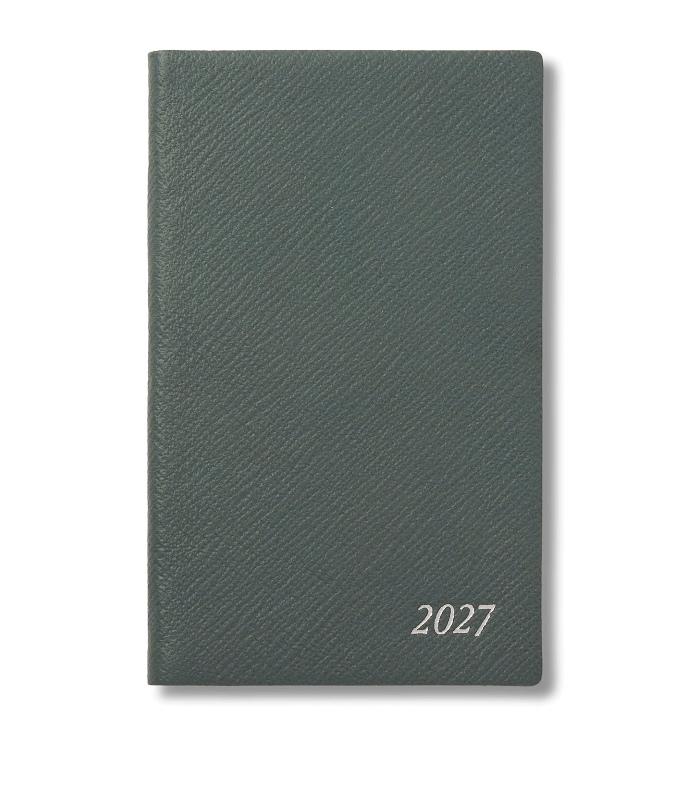 Smythson Leather Panama Weekly Diary 2027 Slate Green Image 1