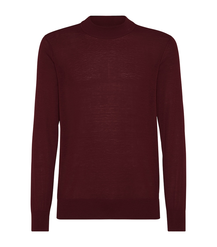 Silk-Cotton High-Neck Sweater C3985 Image 1