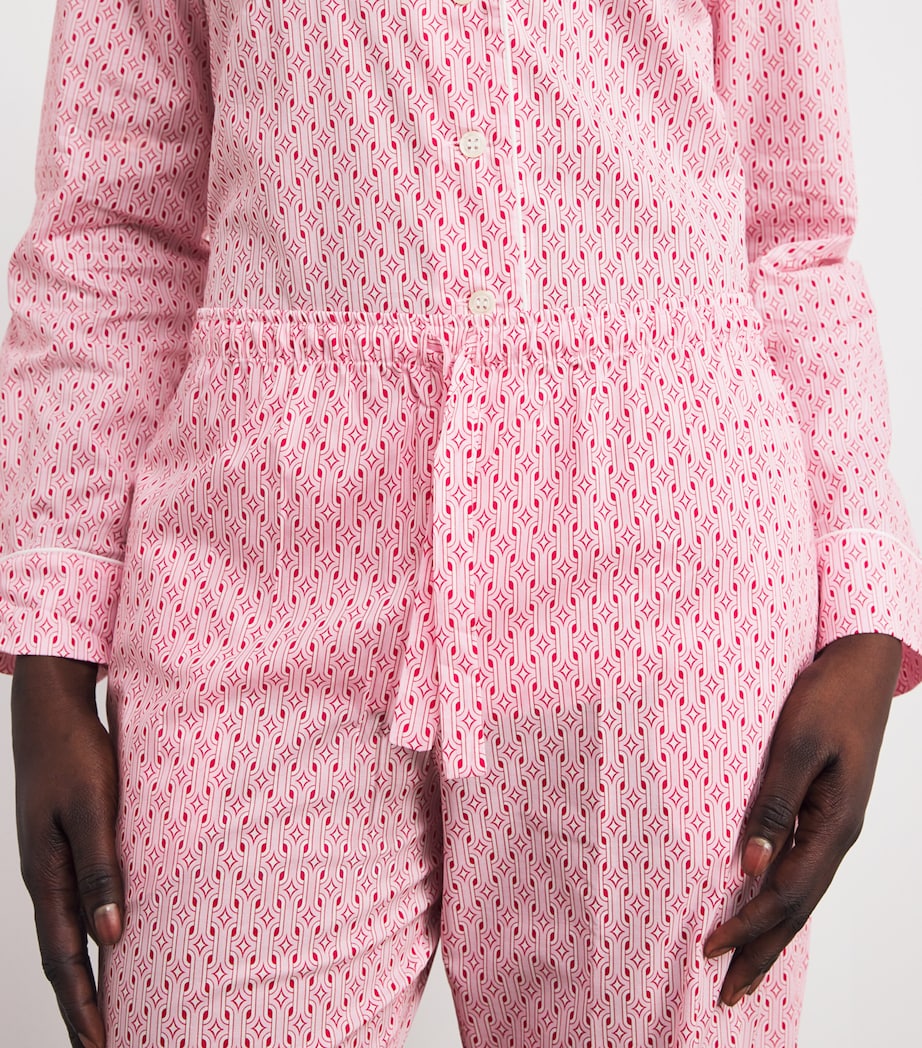 Cotton Geometric Print Nelson Pyjama Set 82 PINK Image 4