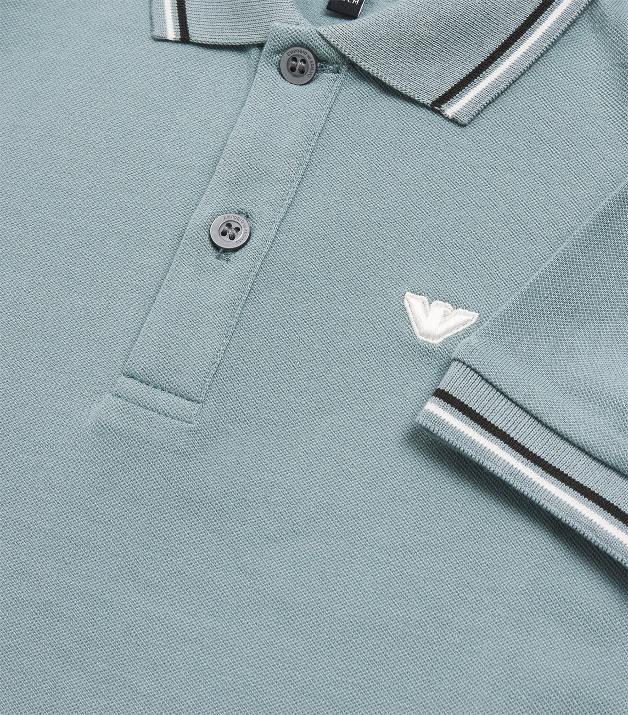 Stretch-Cotton Logo Polo Shirt (4-16 Years) STORMY SEA Image 3