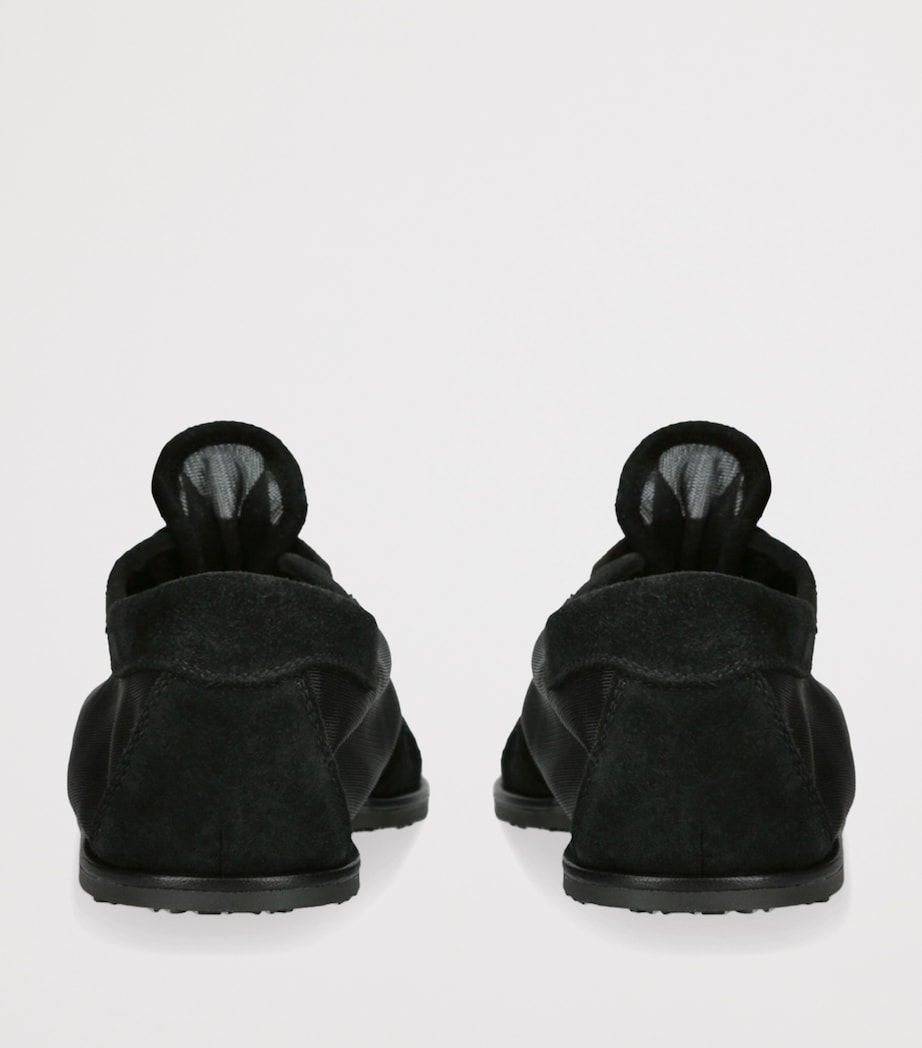 Mesh Lace-Up Sneakers BLACK Image 2