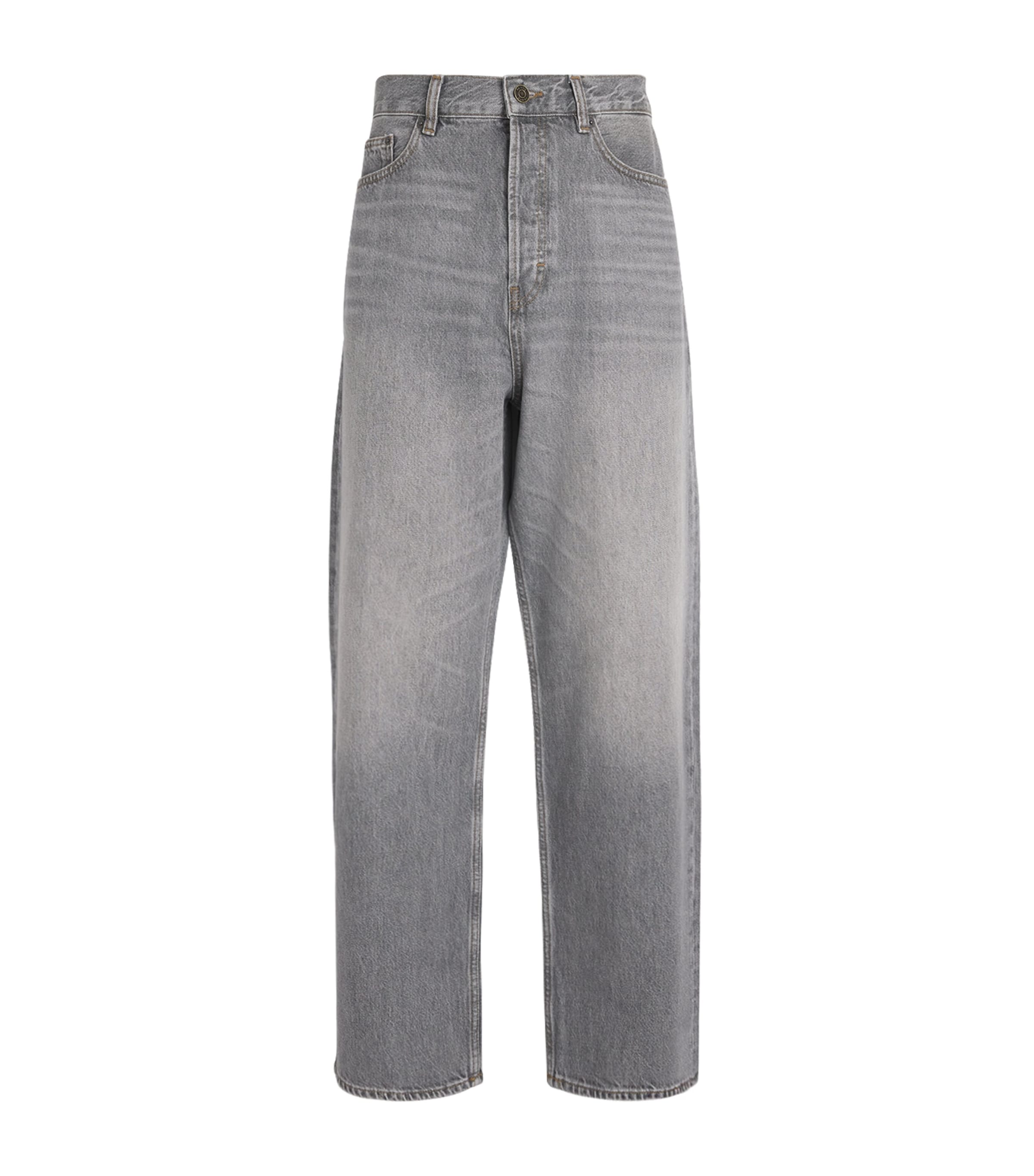 FRAME Mens Acid-Wash Baggy Jeans Ironclad Image 1