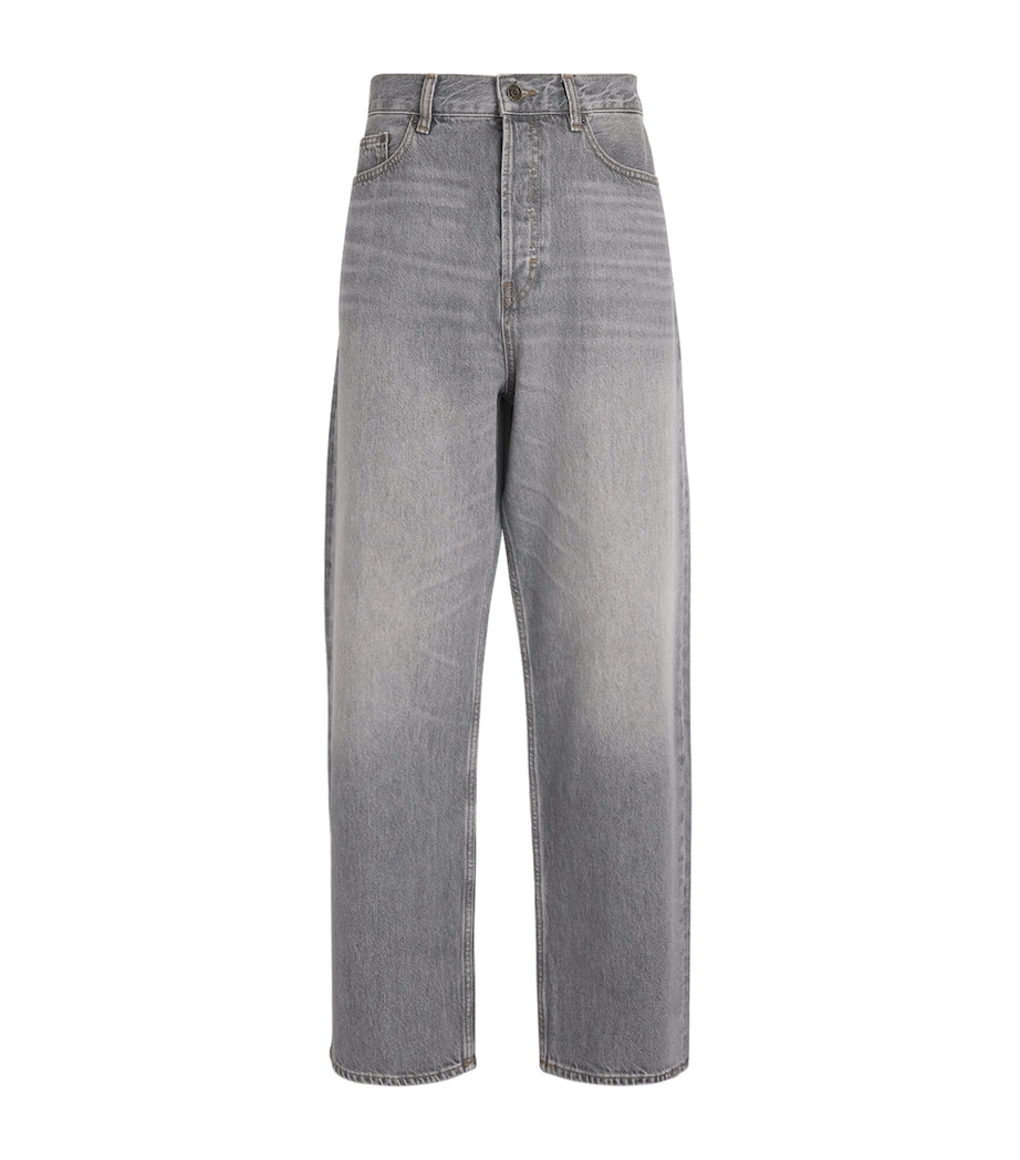 FRAME Mens Acid-Wash Baggy Jeans Ironclad Image 1