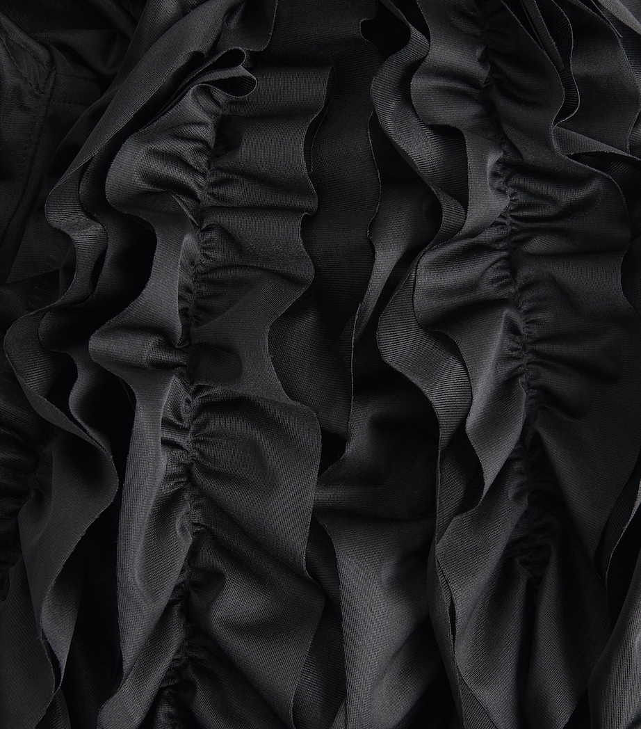 Comme Des Garçons Homme Plus Mens Ruffled Zip-Detail Shirt Black Image 6