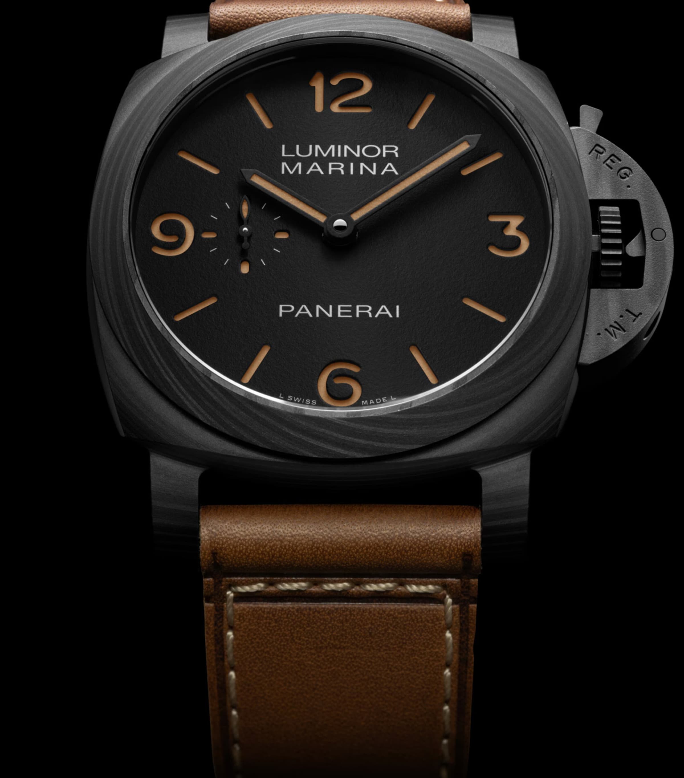 Panerai Carbotech Luminor Marina Watch 44mm Black Image 6