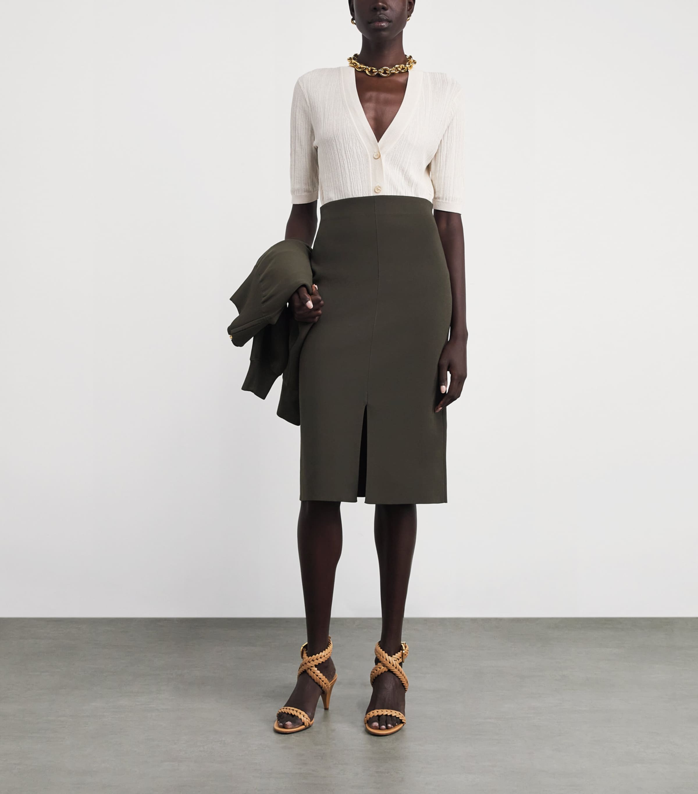 Milano-Knit Safir Midi Skirt PALM LEAF Image 2