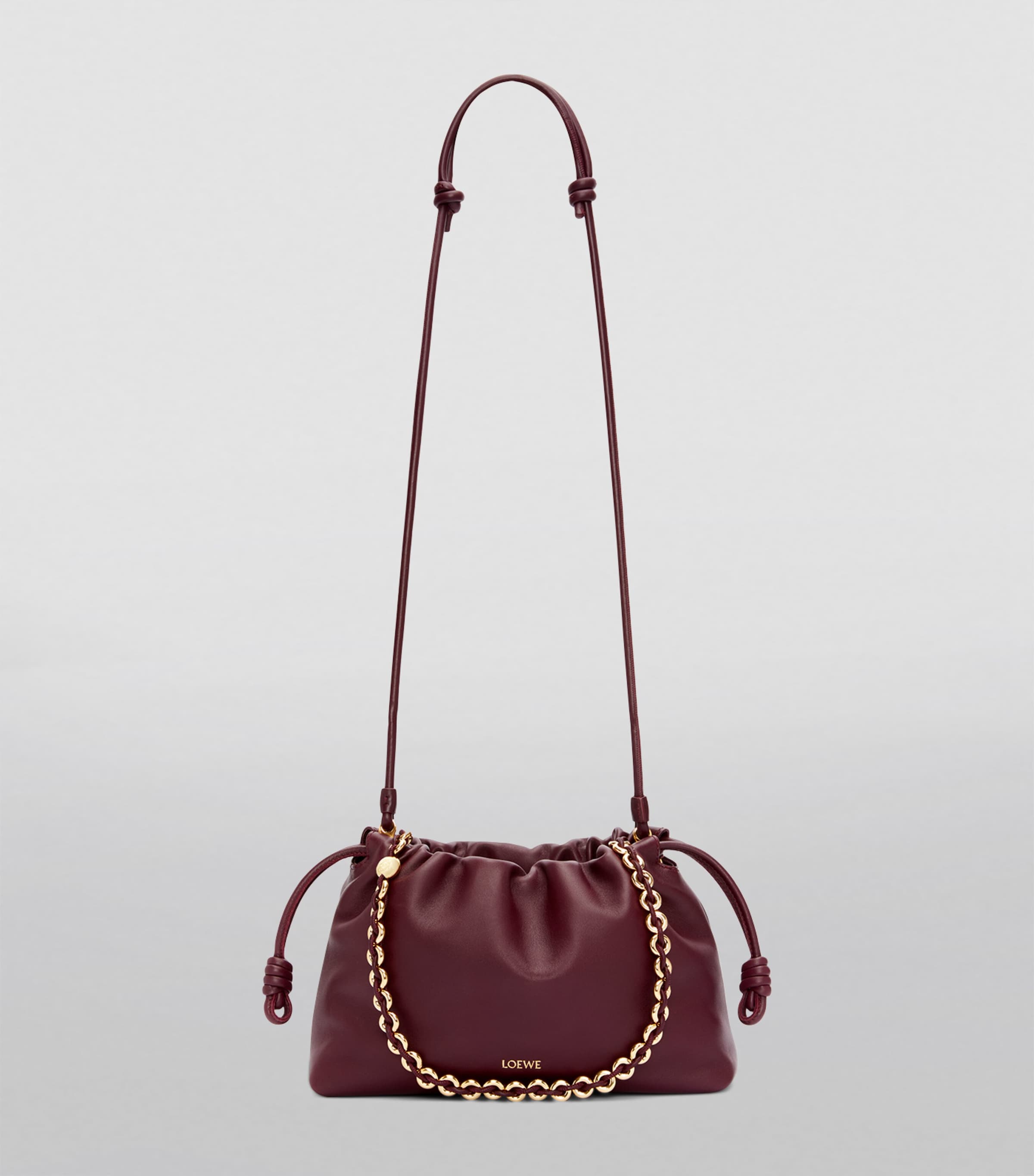 LOEWE Leather Flamenco Purse Dark Burgundy Image 7