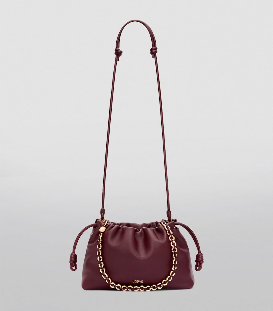 LOEWE Leather Flamenco Purse Dark Burgundy Image 7