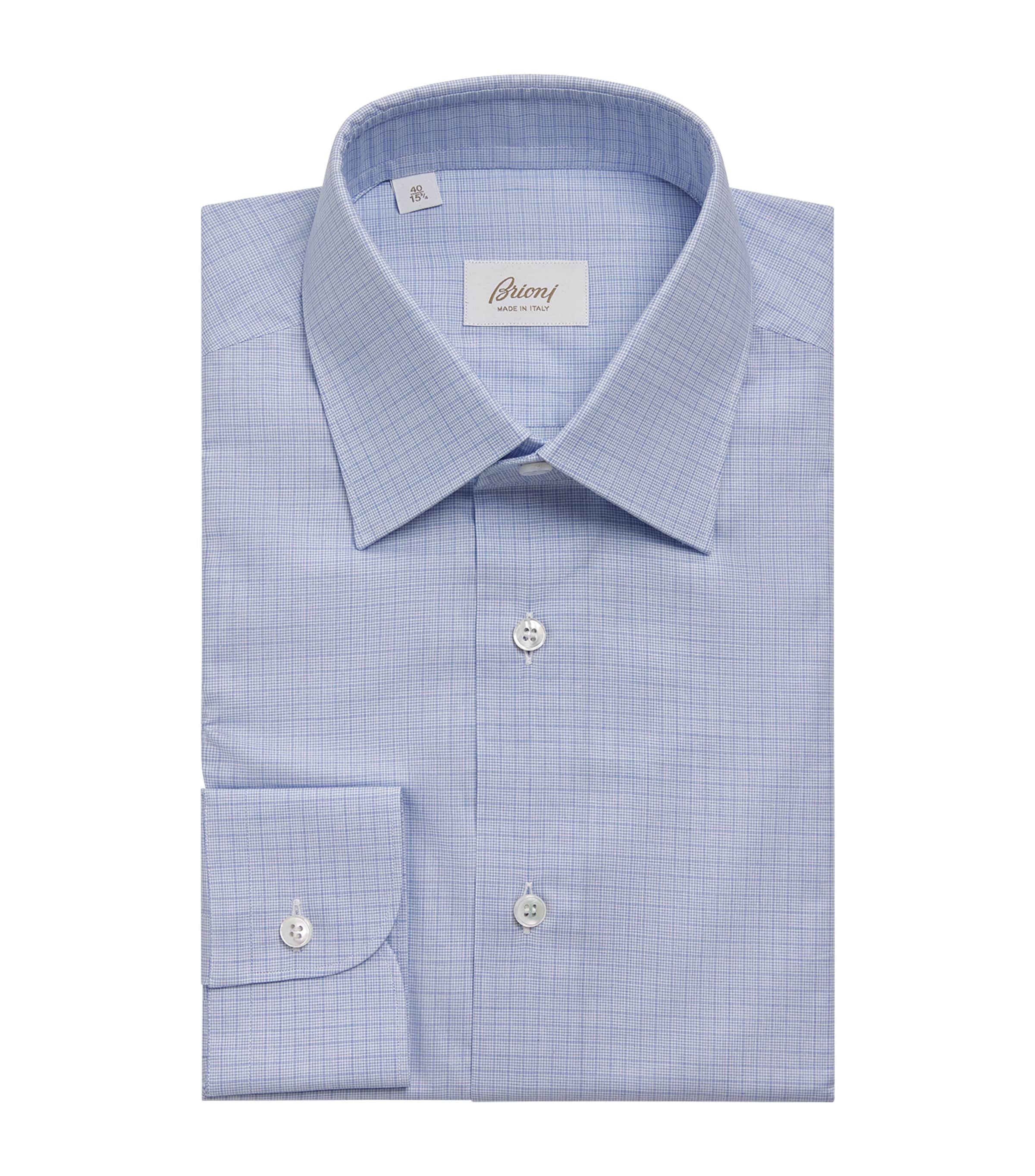 Brioni Cotton Check Shirt | Men New In | Mens Clothing | Men Clothing | Shirts | Formal Shirts | Designers | Brioni | Partywear | Mens | Eveningwear