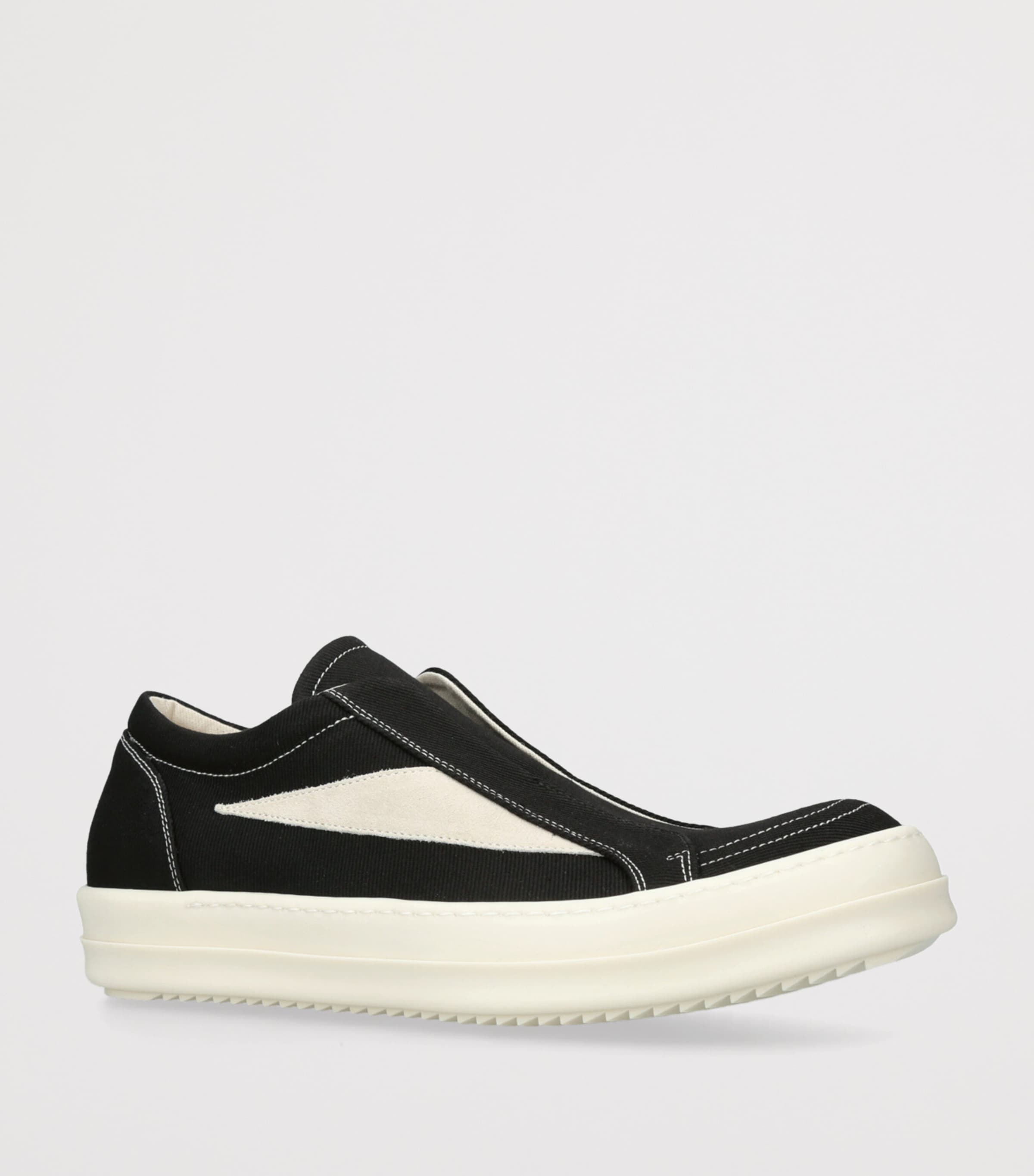 Rick Owens DRKSHDW Canvas Laceless DRKSHDW Low-Top Sneakers Blk/white Image 3