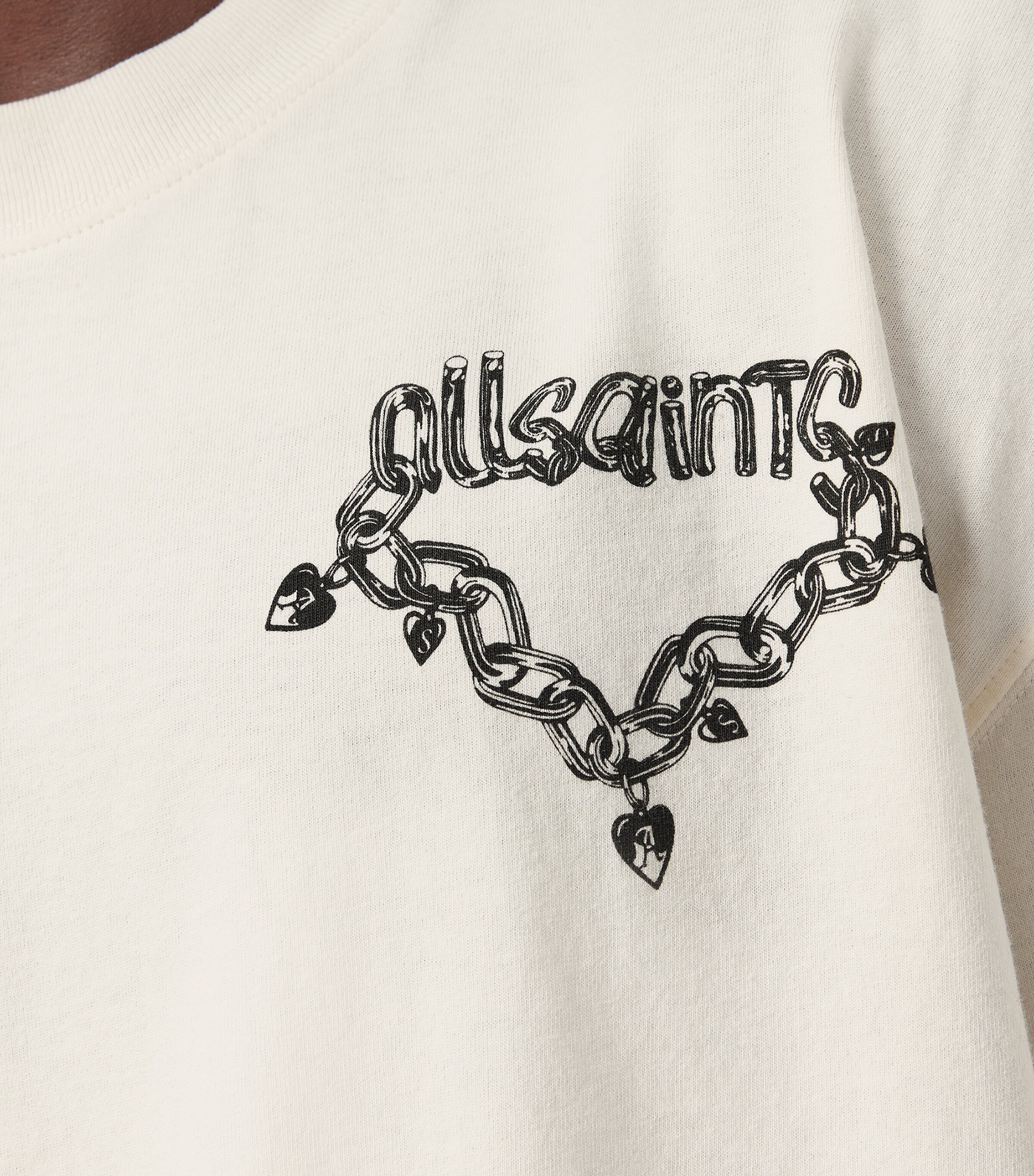 Organic Cotton Drip T-Shirt CHALK WHITE Image 7