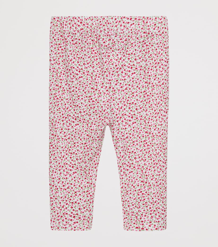Trotters Stretch-Cotton Cherry Leggings (3-24 Months) Red Cherry Ditsy Image 2