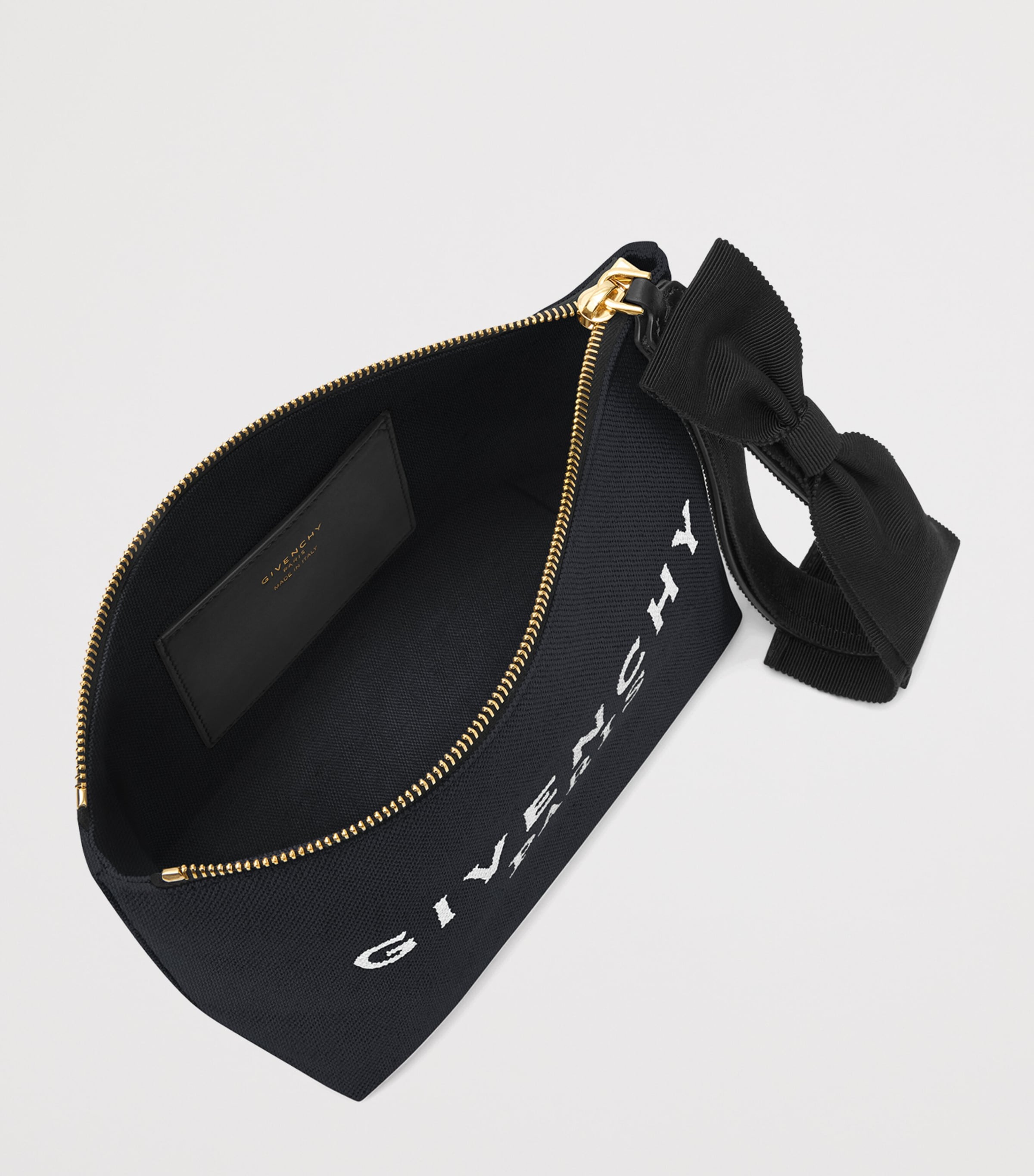 Cotton-Blend Logo Pouch BLACK Image 3