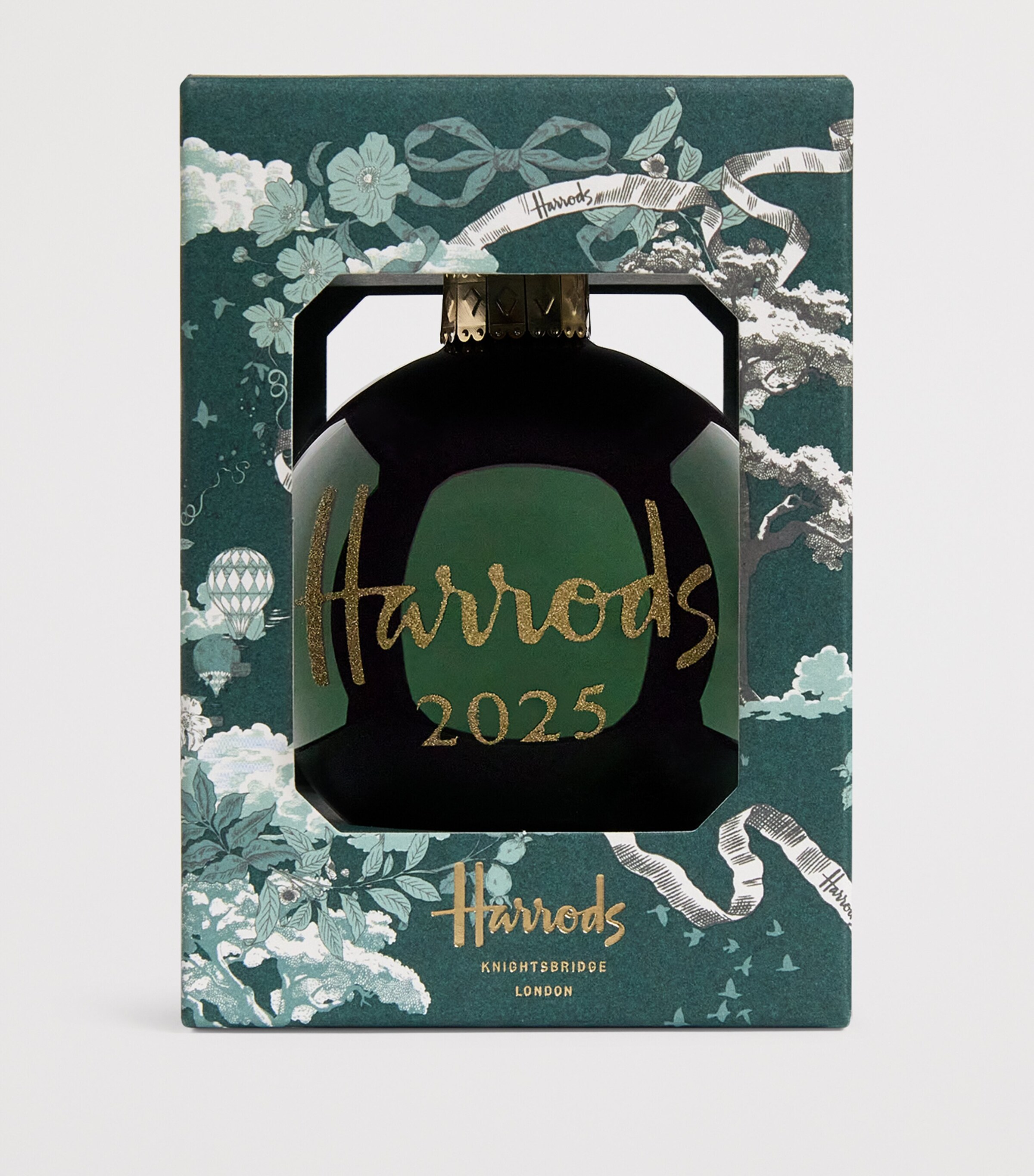 Harrods 2025 Year Bauble Green Image 2