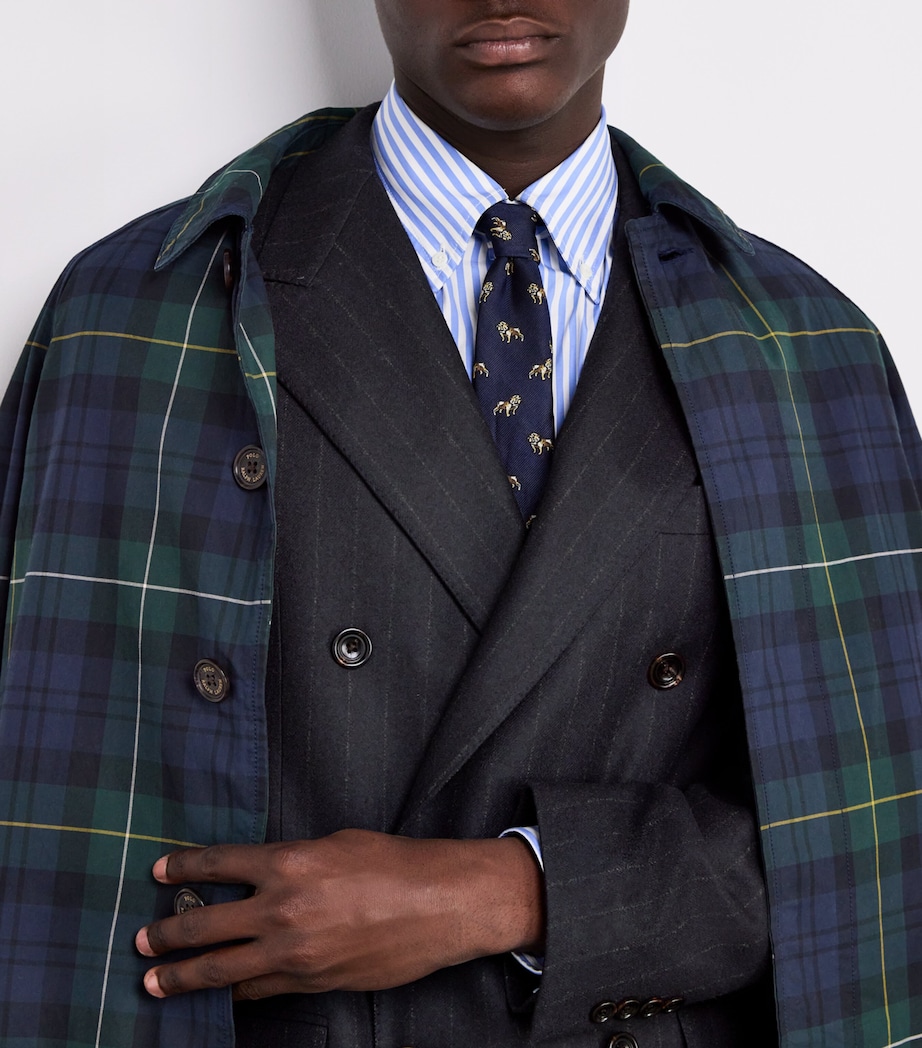 Wool Chalk-Stripe 2-Piece Suit BLUE Image 6
