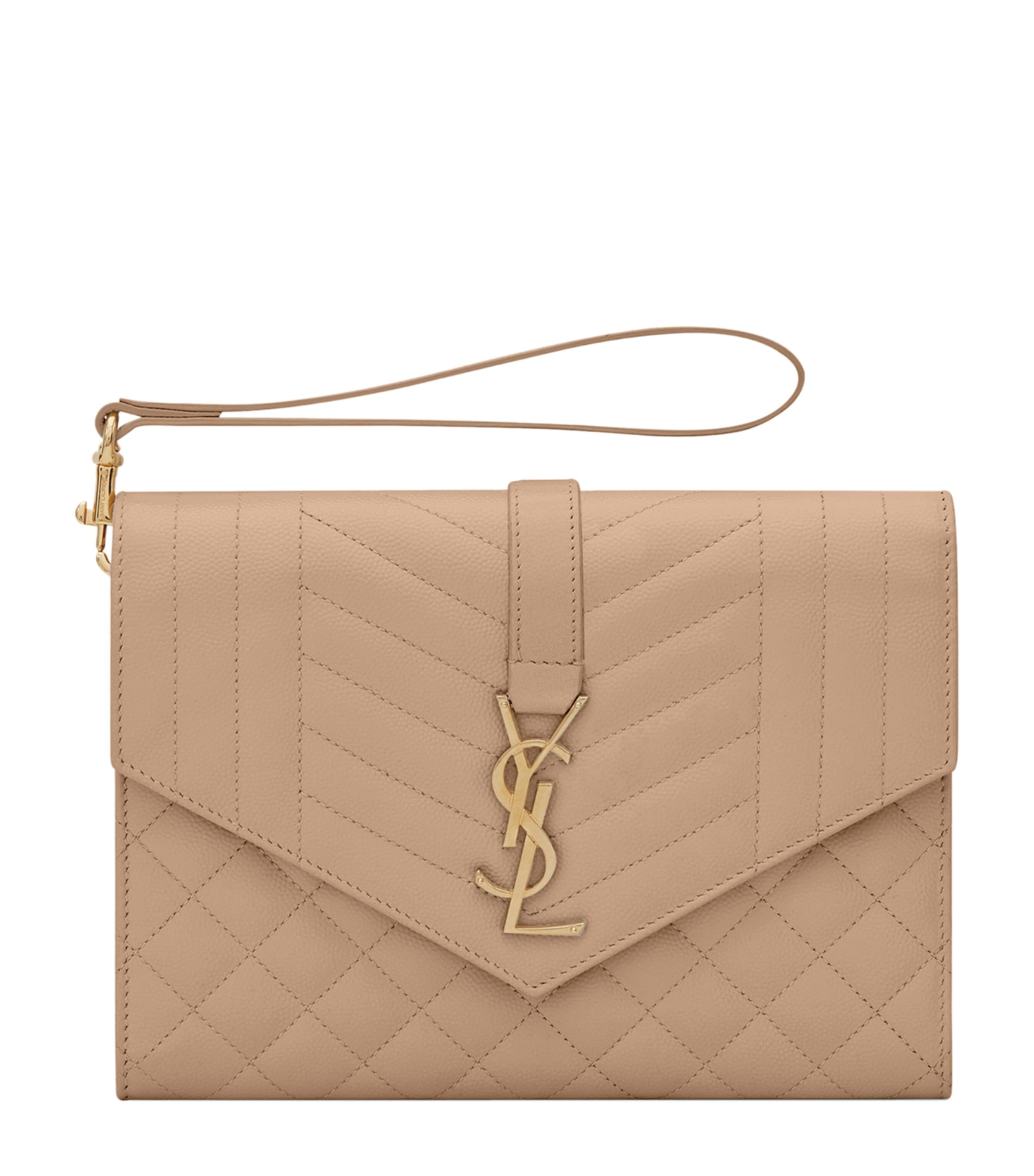Saint Laurent Quilted Leather Pouch Image 1