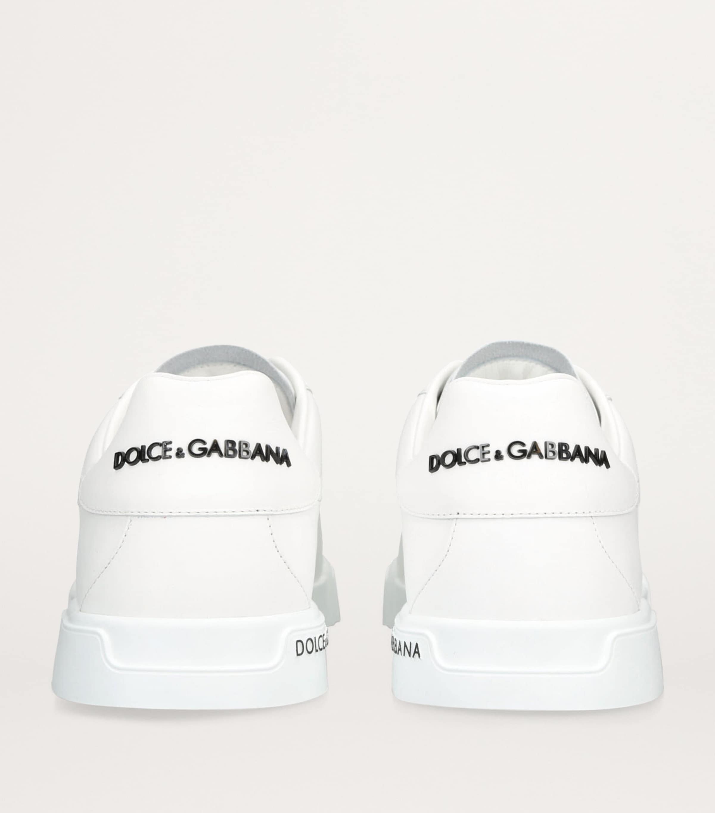 Dolce&Gabbana Leather Portofino Sneakers White Image 2