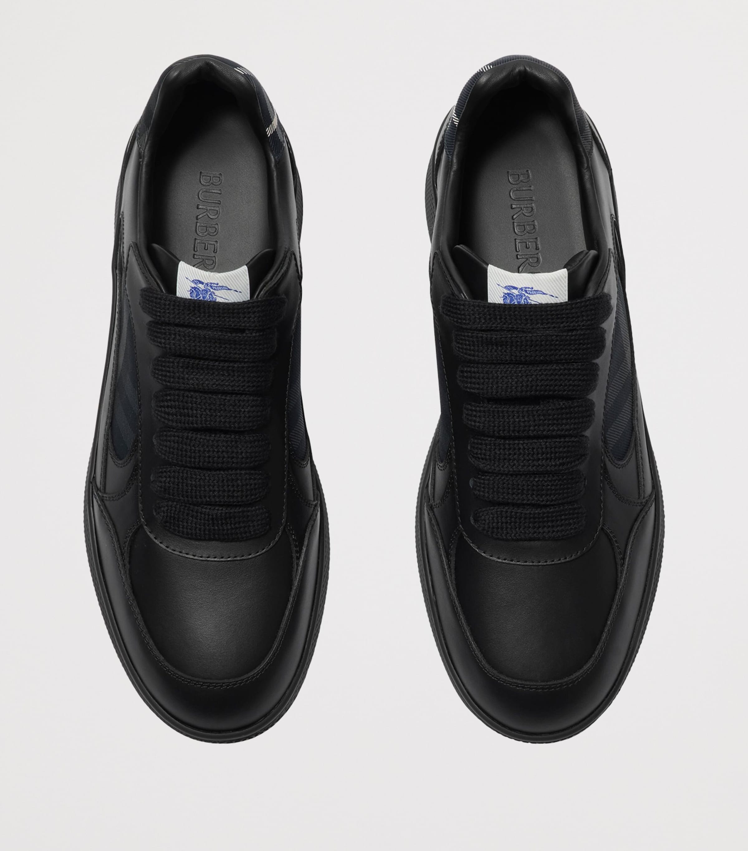 Leather Check Terrace Sneakers BLACK/STORM BLUE CHE Image 2