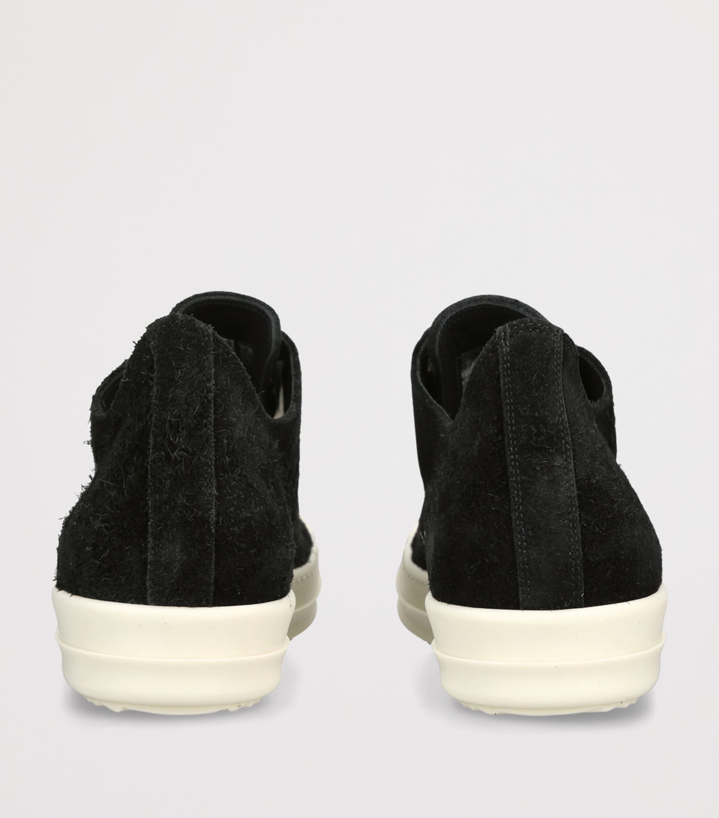 Rick Owens Suede Classic Low-Top Sneakers Black Image 4