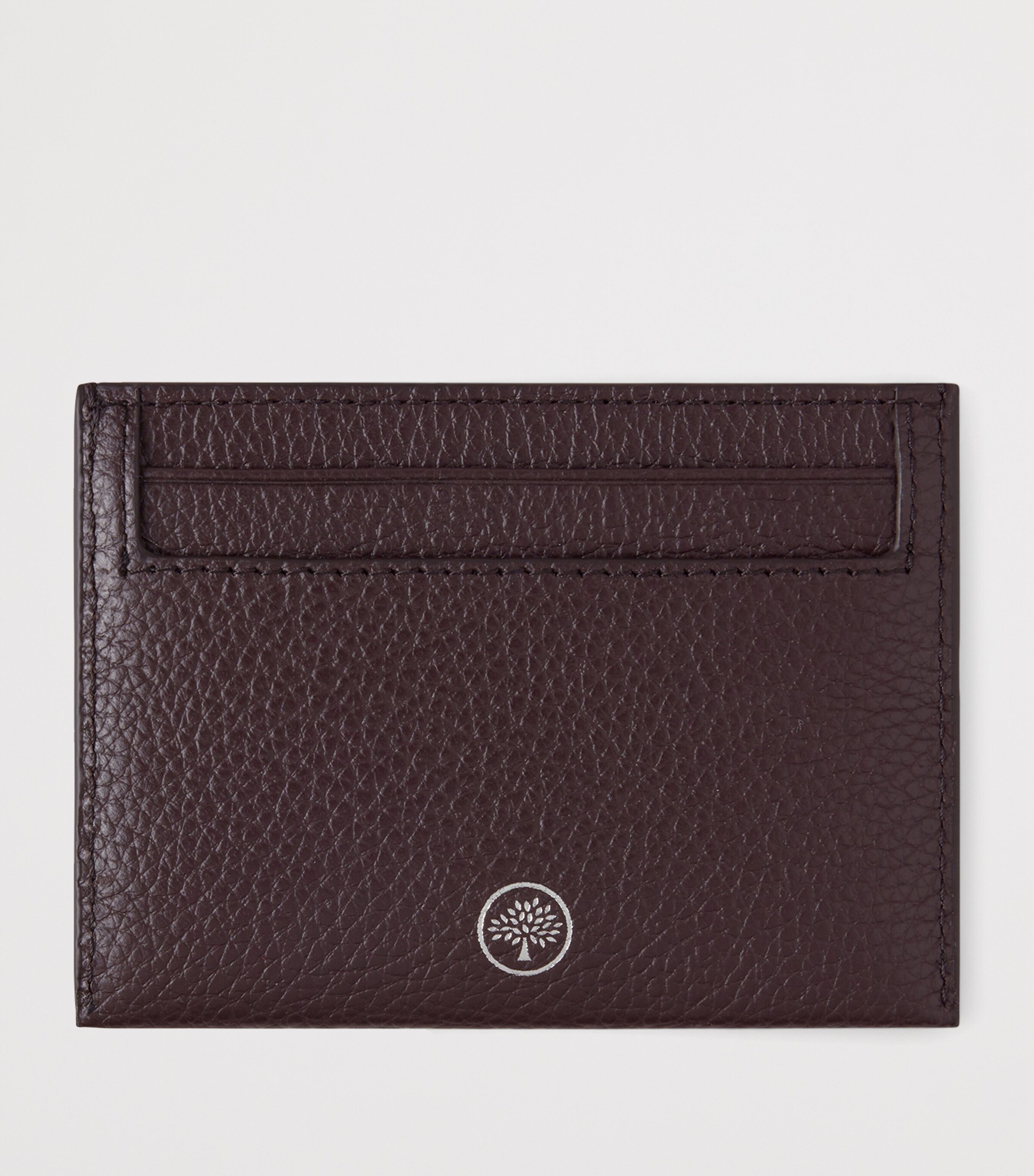 Grained Leather Card Holder EBONY Image 2