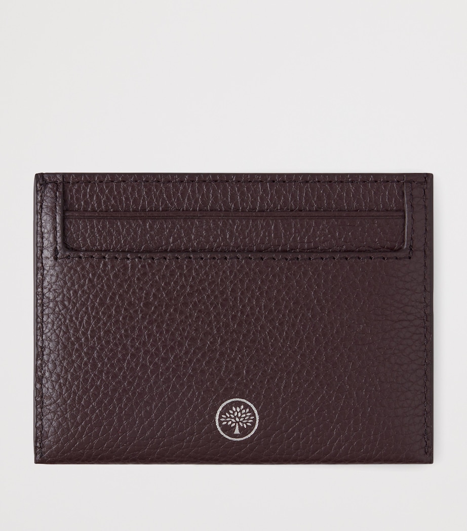 Grained Leather Card Holder EBONY Image 2