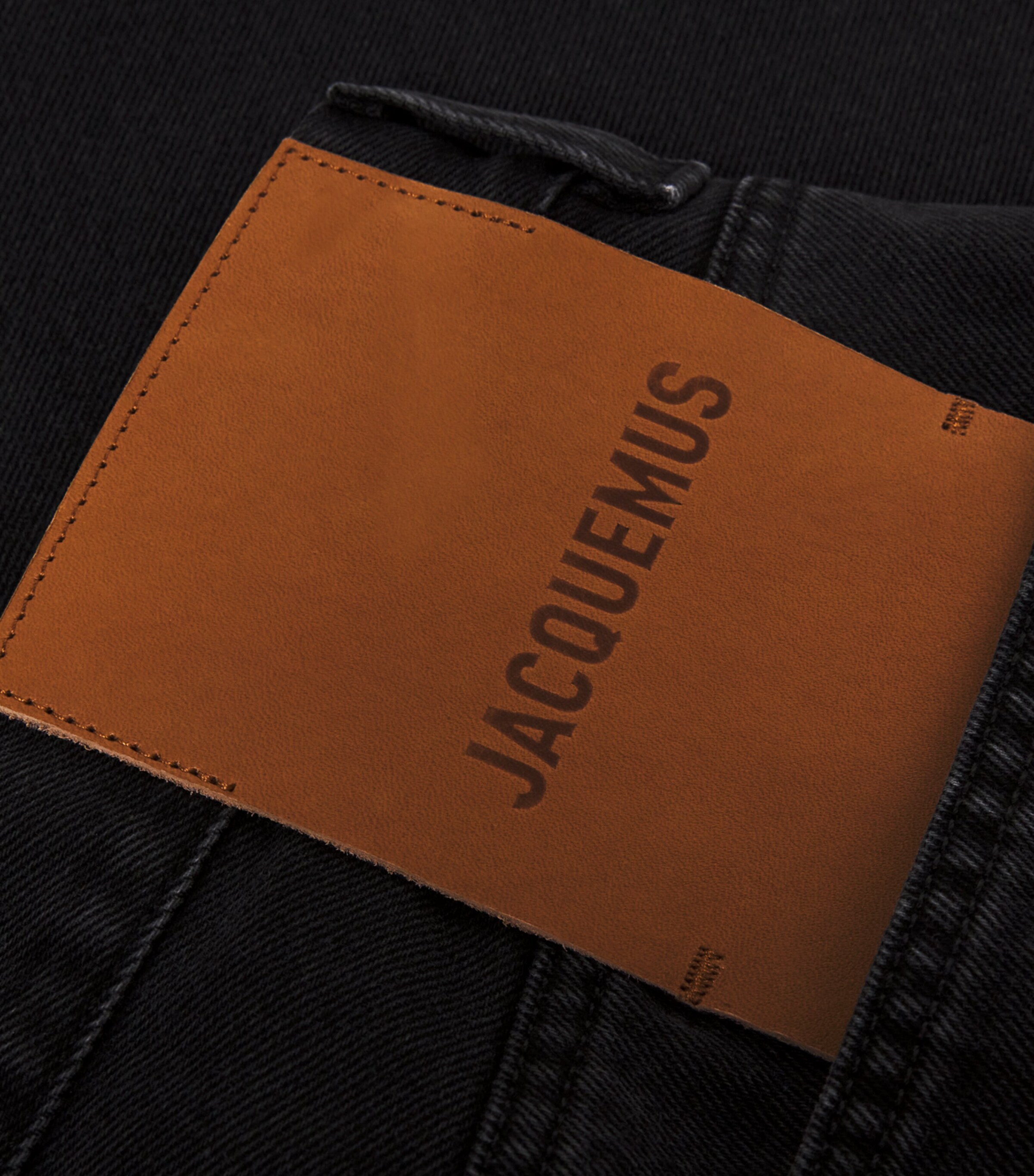 Jacquemus Mens Twill Workwear Trousers Black Image 5