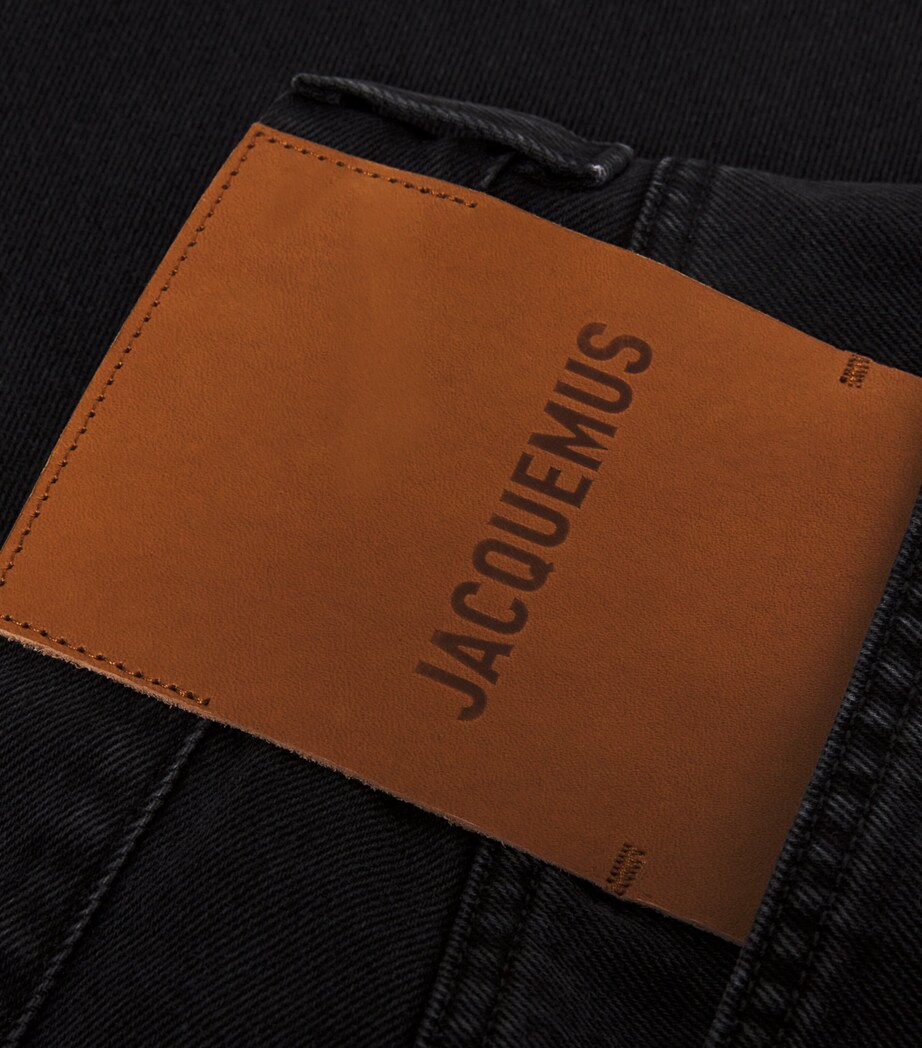 Jacquemus Mens Twill Workwear Trousers Black Image 5