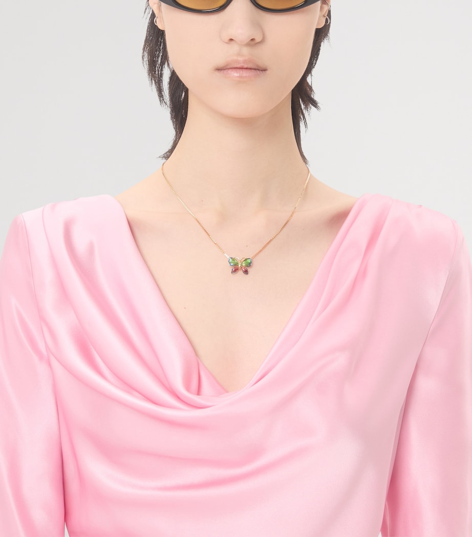 Valentino Womens Silk Draped Midi Dress Image 7