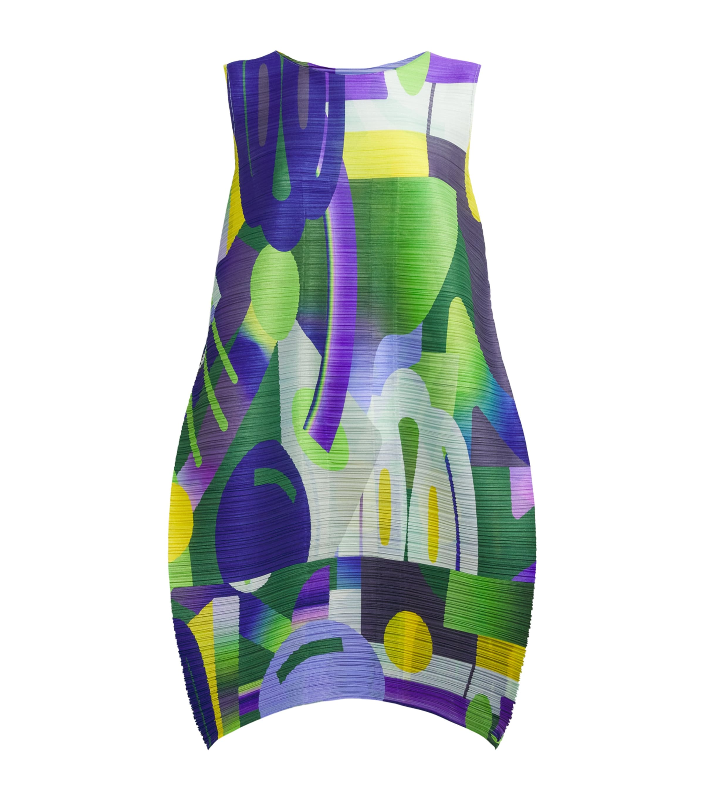 Pleats Please Issey Miyake Womens Pleated Playground Tunic Top Purple Image 1