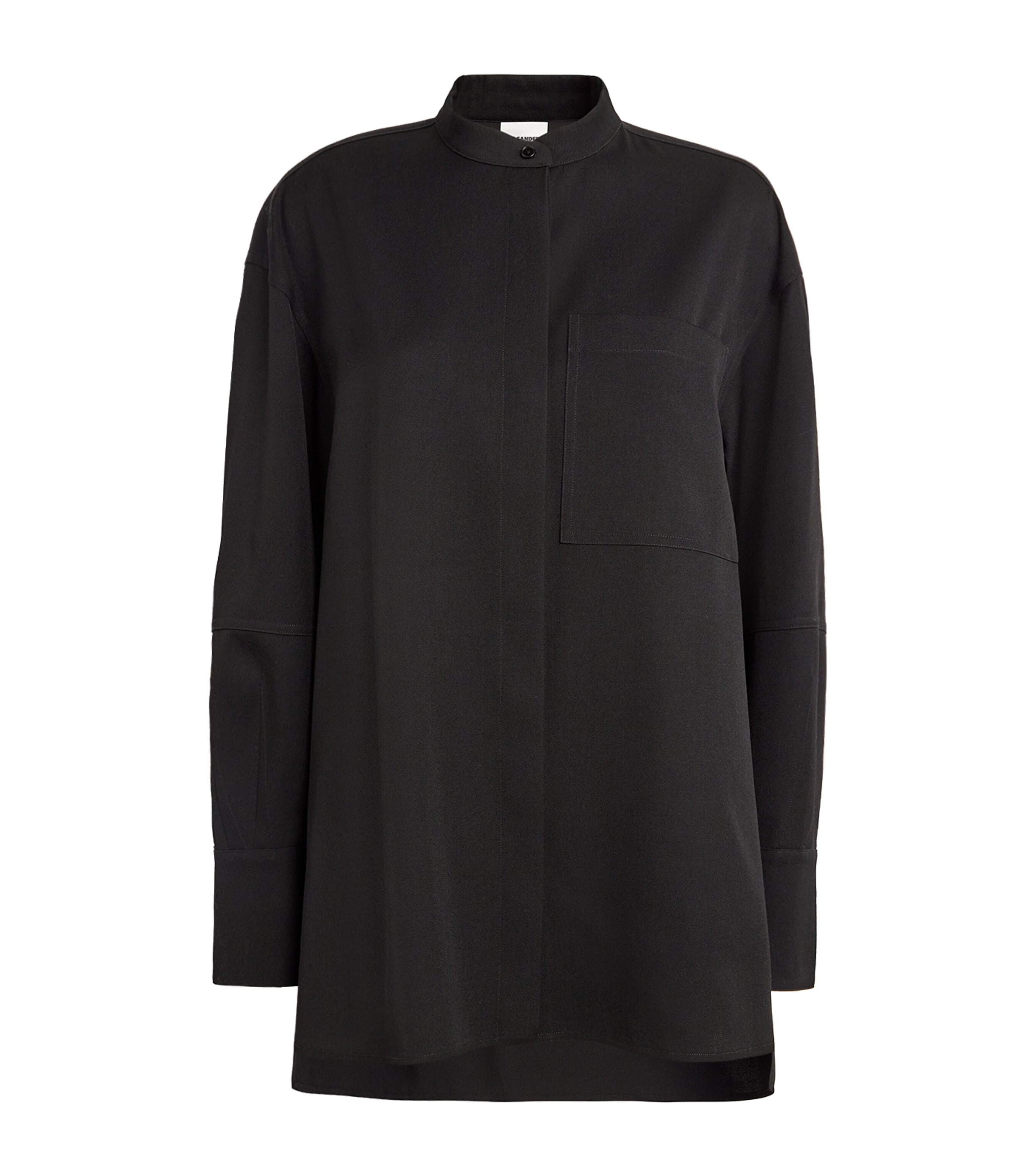 Jil Sander Virgin Wool Shirt In Black